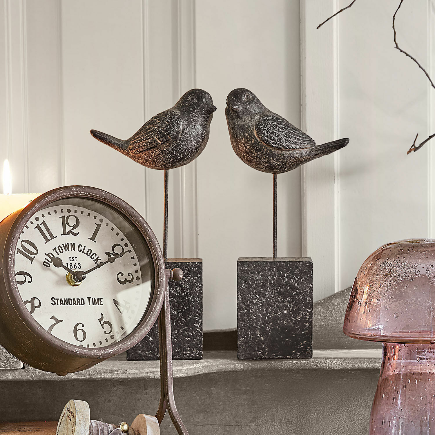 Coppia di uccellini decorativi Juxivel