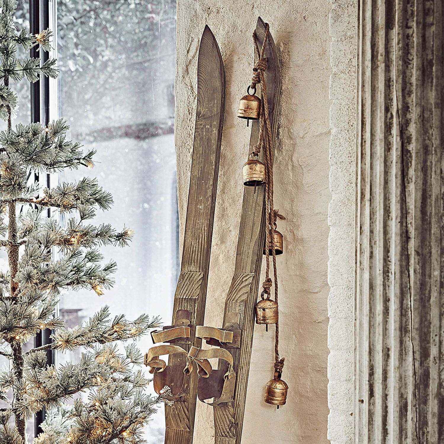 Coppia di sci decorativi Lambeth