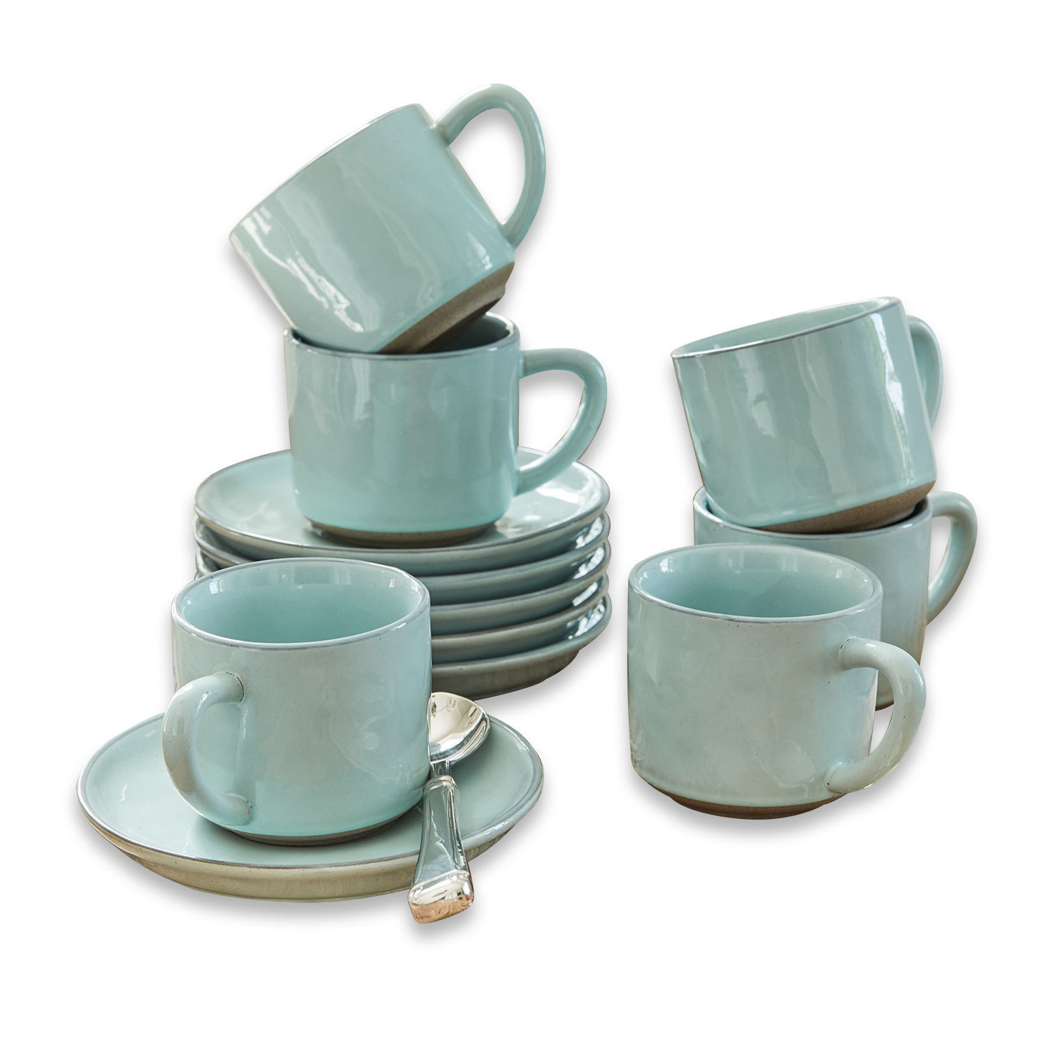 Set di 6 tazze con piattino Biarré