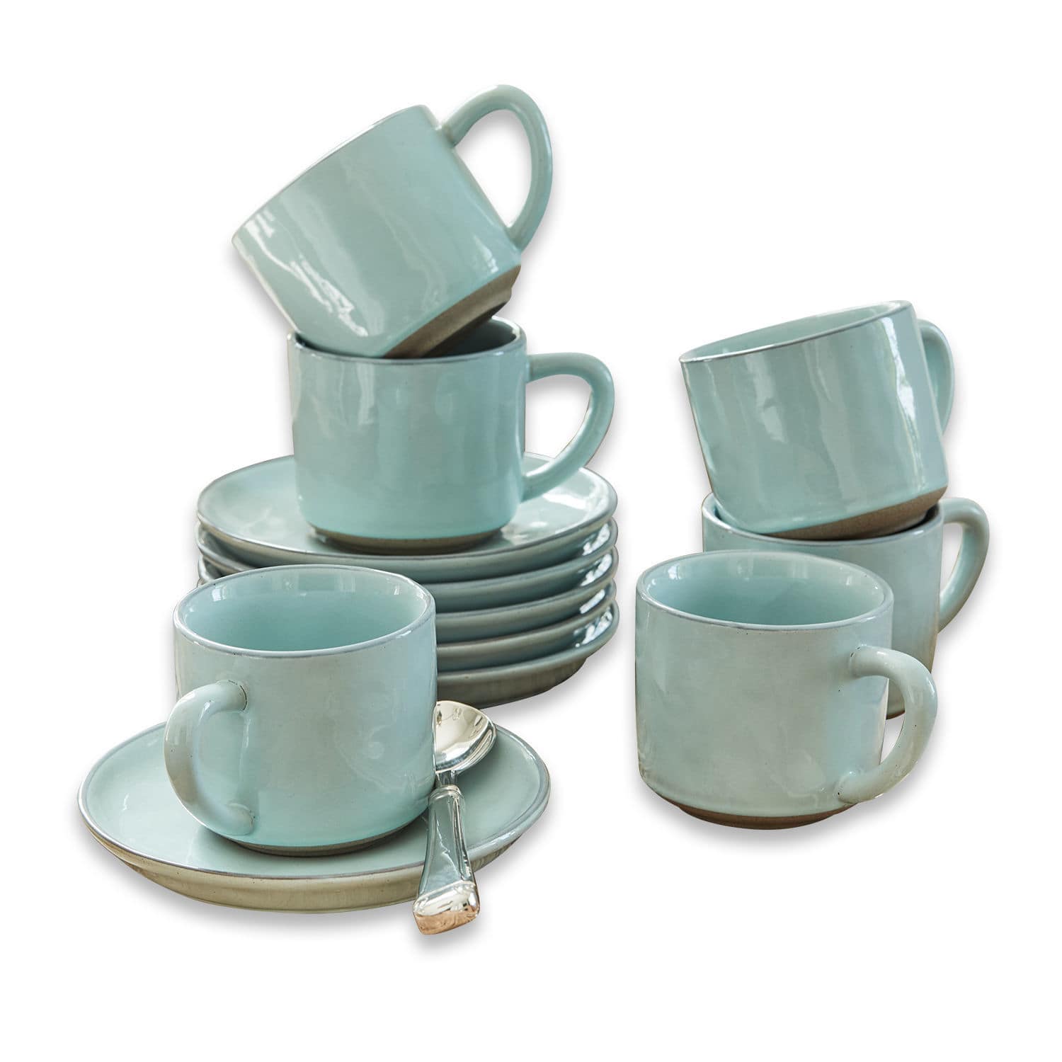 Set di 6 tazze con piattino Biarré
