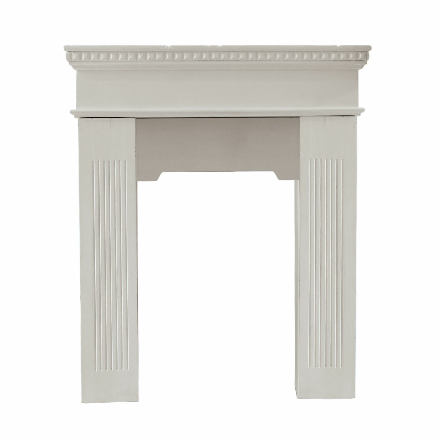 grigio antico Consolle camino Leesburg in legno colore grigio antico per decorazione d'interni