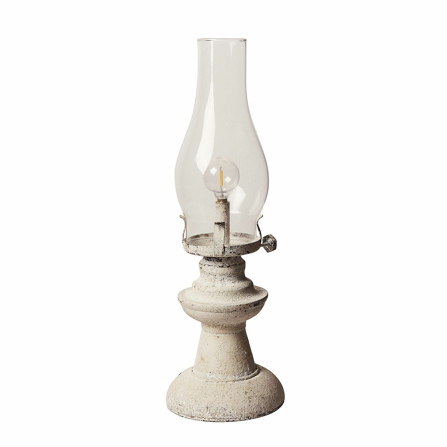 bianco antico Lanterna LED ricaricabile Chexbres bianco antico in materiale effetto pietra, decorativa e pratica