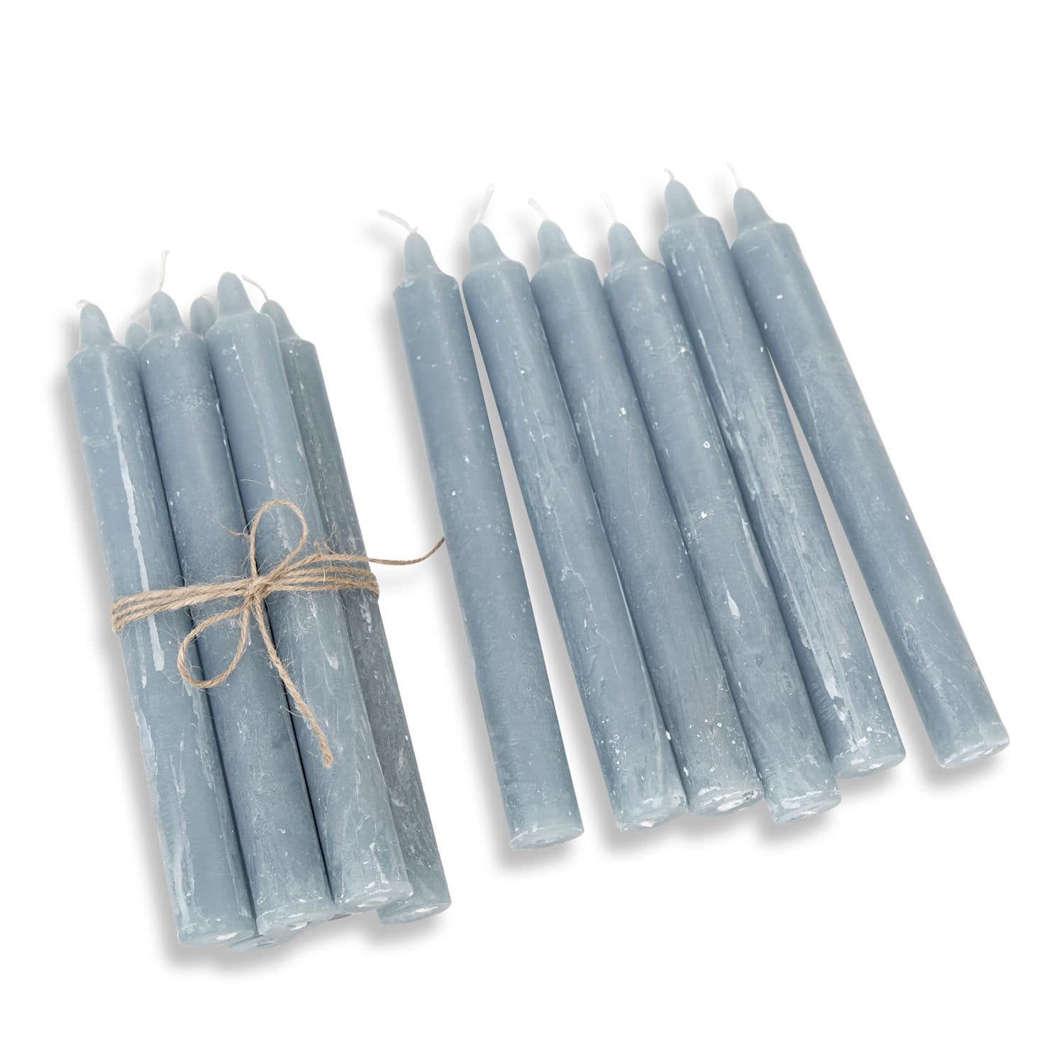 Set di 12 candele Bauceau Set di candele blu in cera, decorazione per la casa e fonte di luce