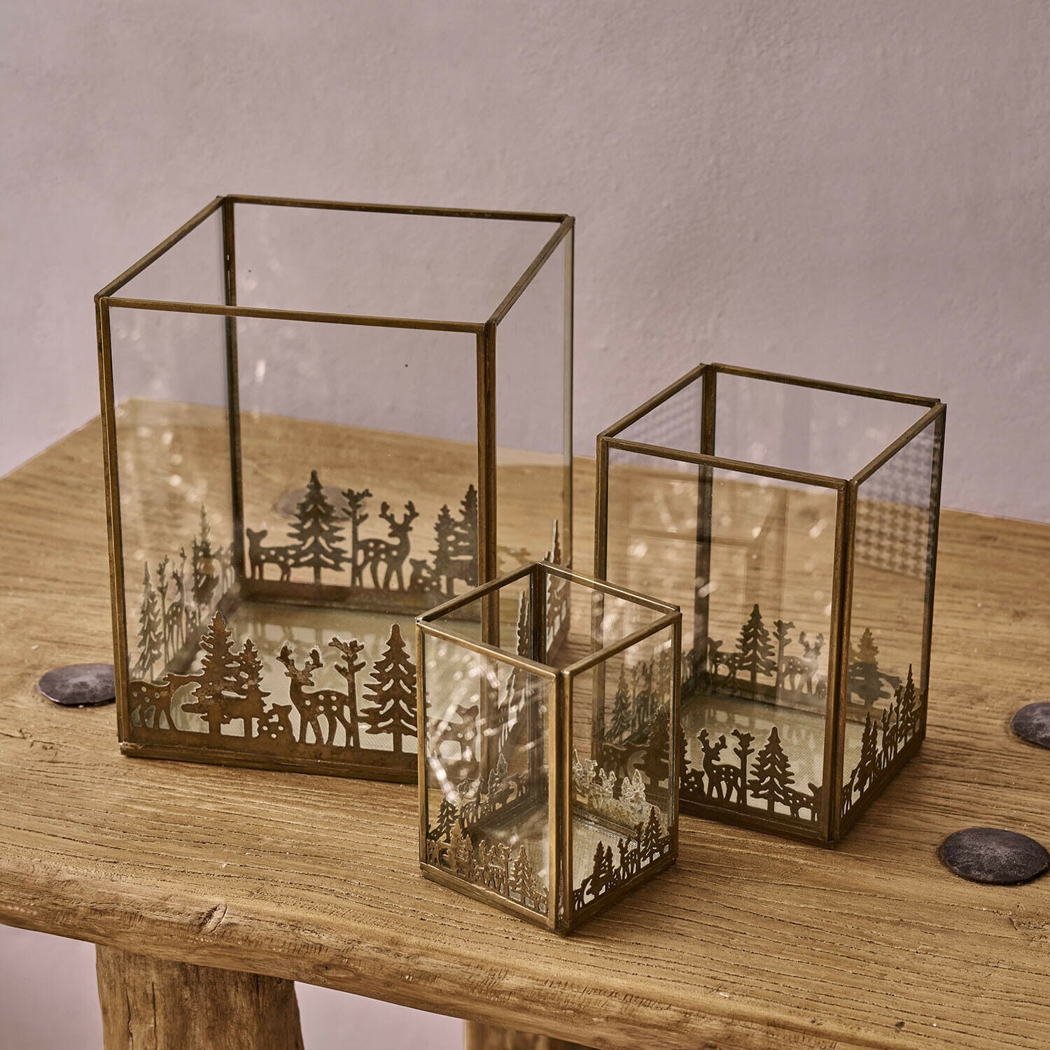 Set di 3 lanterne Solenda