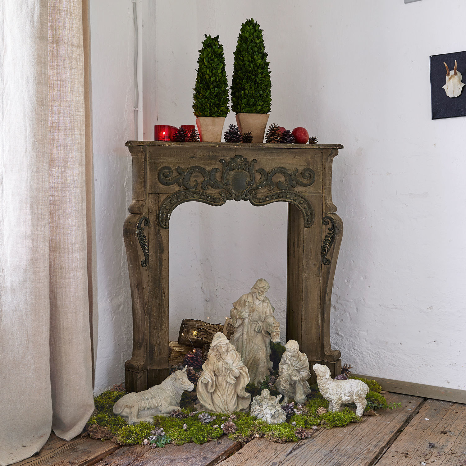 Set di 6 statuine per il presepe Pouponnière