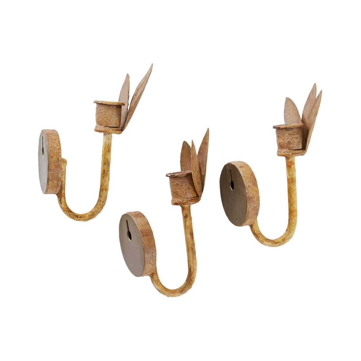 Set di 3 portacandele da parete Cressivaux
