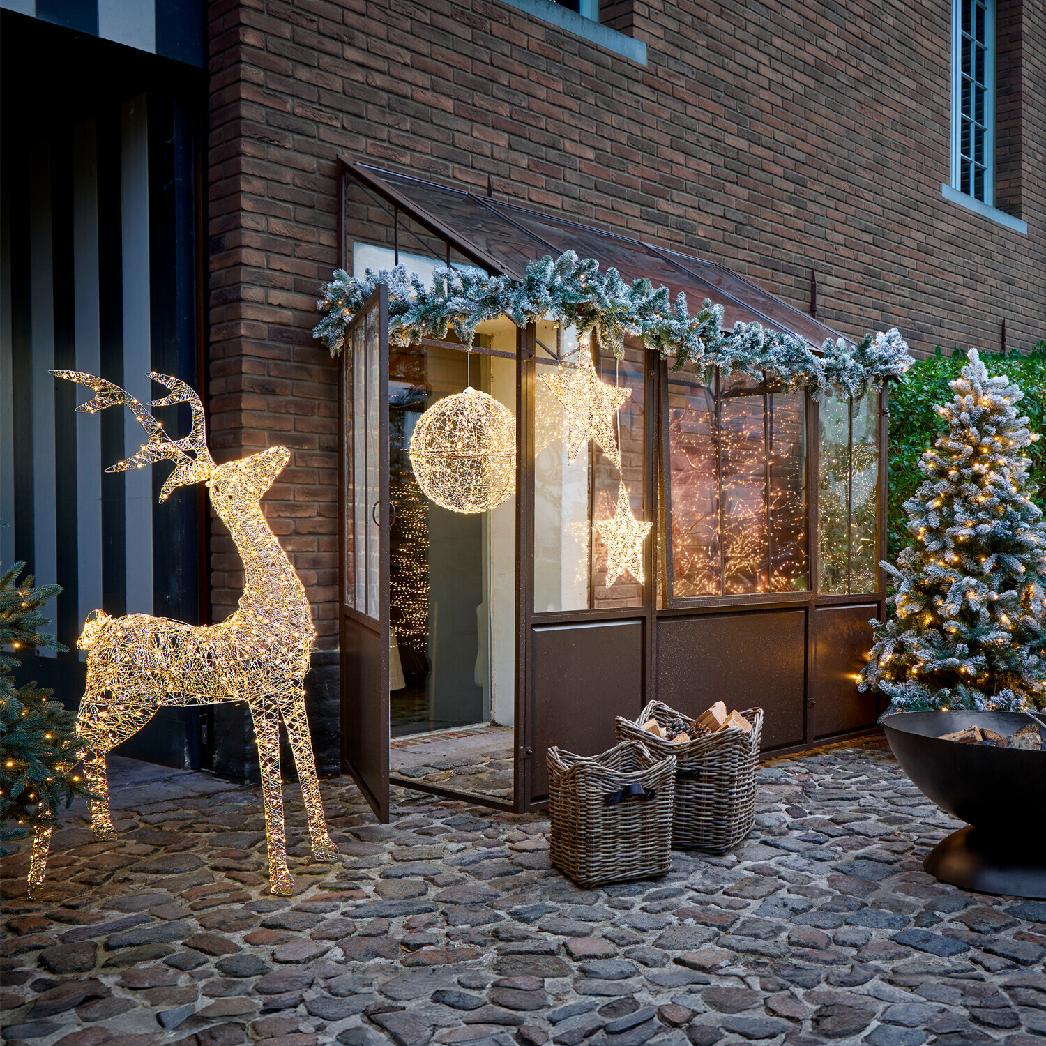 Coppia di stelle a LED Brightens