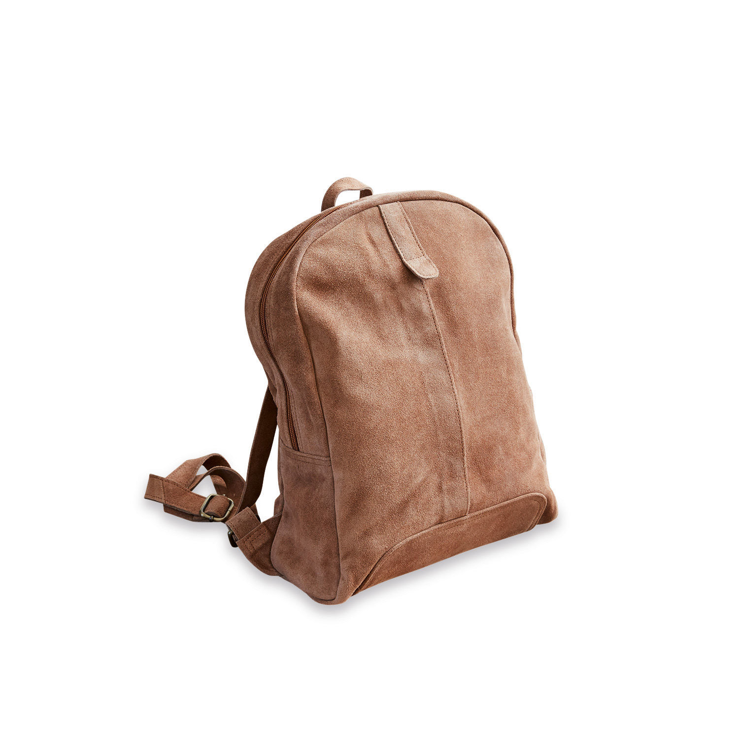 Zaino Palau Zaino in camoscio marrone dal design semplice, accessorio pratico per l'uso quotidiano