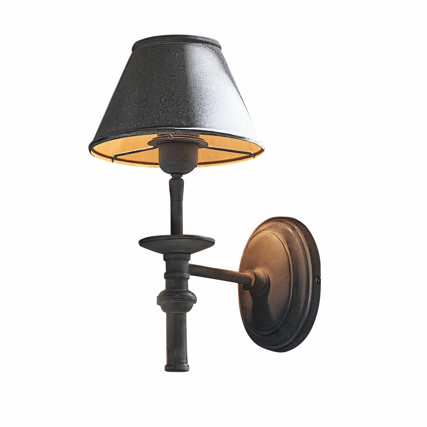 Lampada da parete Harolisse Applique da parete in metallo nero con paralume vintage per illuminazione interna elegante