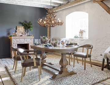Punto d'incontro familiare in stile chalet-chic