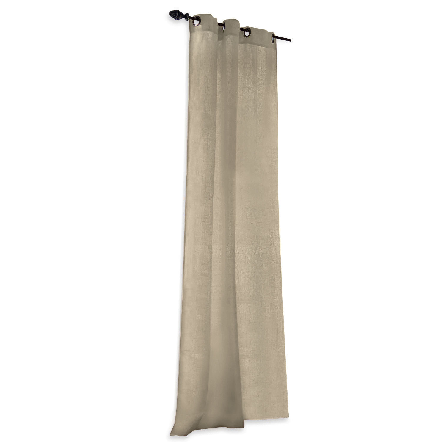 Tenda Salinas Tenda beige in tessuto con occhielli, elegante decorazione per finestre in soggiorno e camera