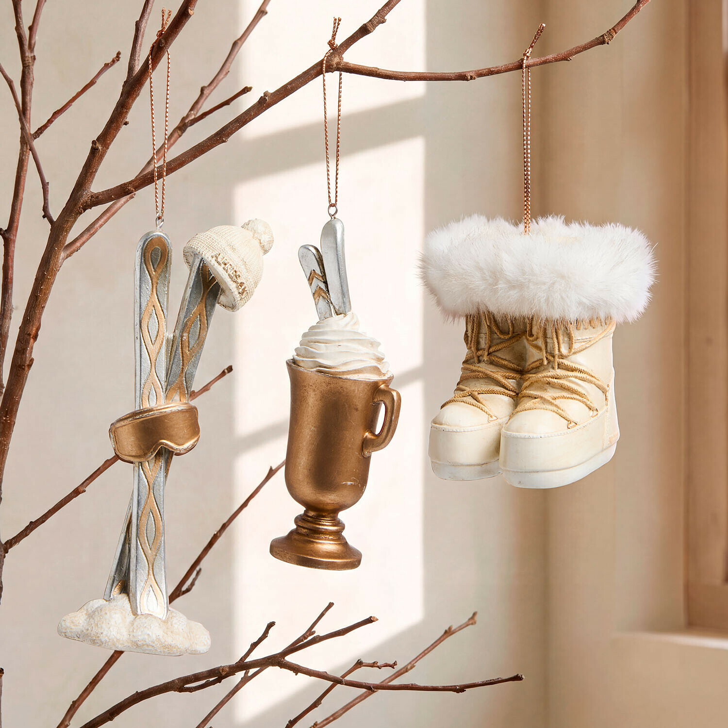 Set di 3 decorazioni da appendere Abilen Set di 3 decorazioni da appendere Abilen