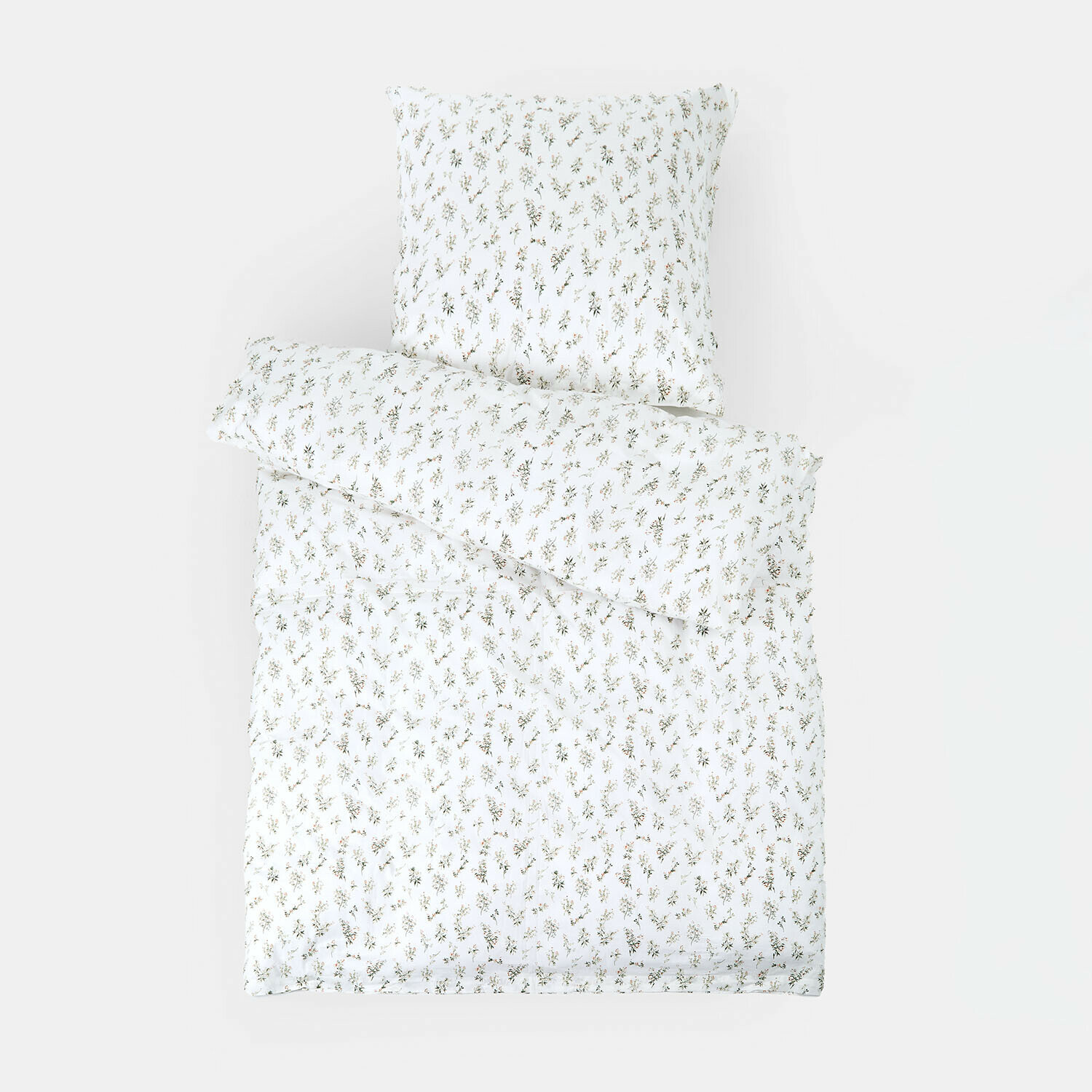 Biancheria da letto Somerlyn Biancheria da letto in cotone bianco con delicata fantasia floreale, morbida e confortevole