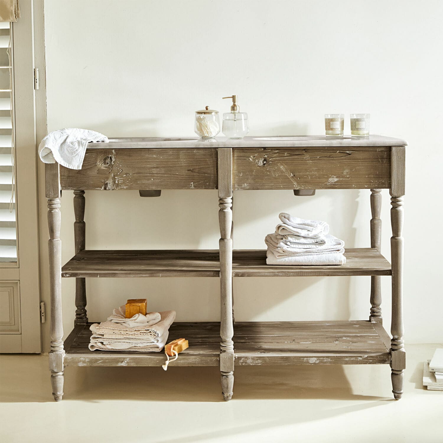 Mobile con doppio lavabo Tuisdan