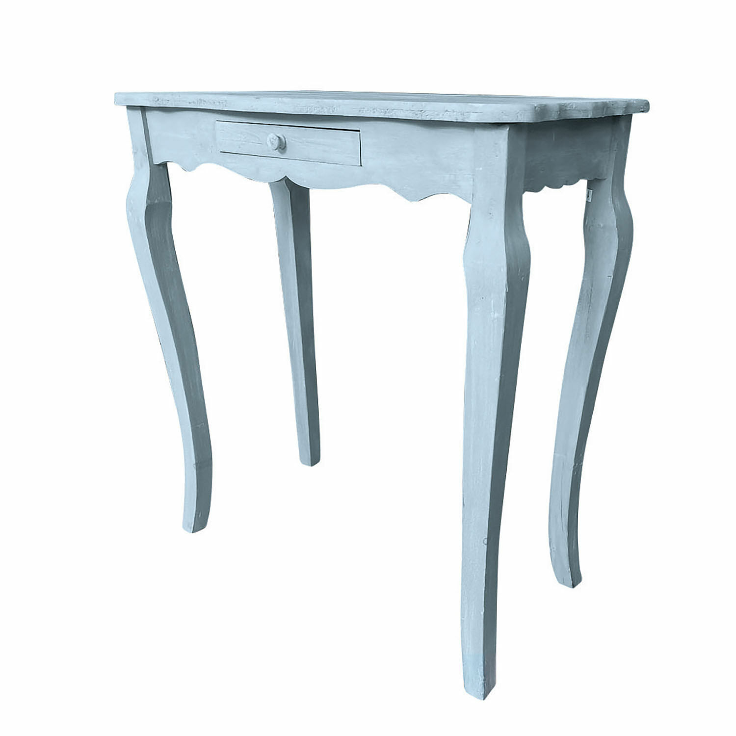 blu antico Consolle Barbey in legno colore blu antico, mobile elegante per soggiorno