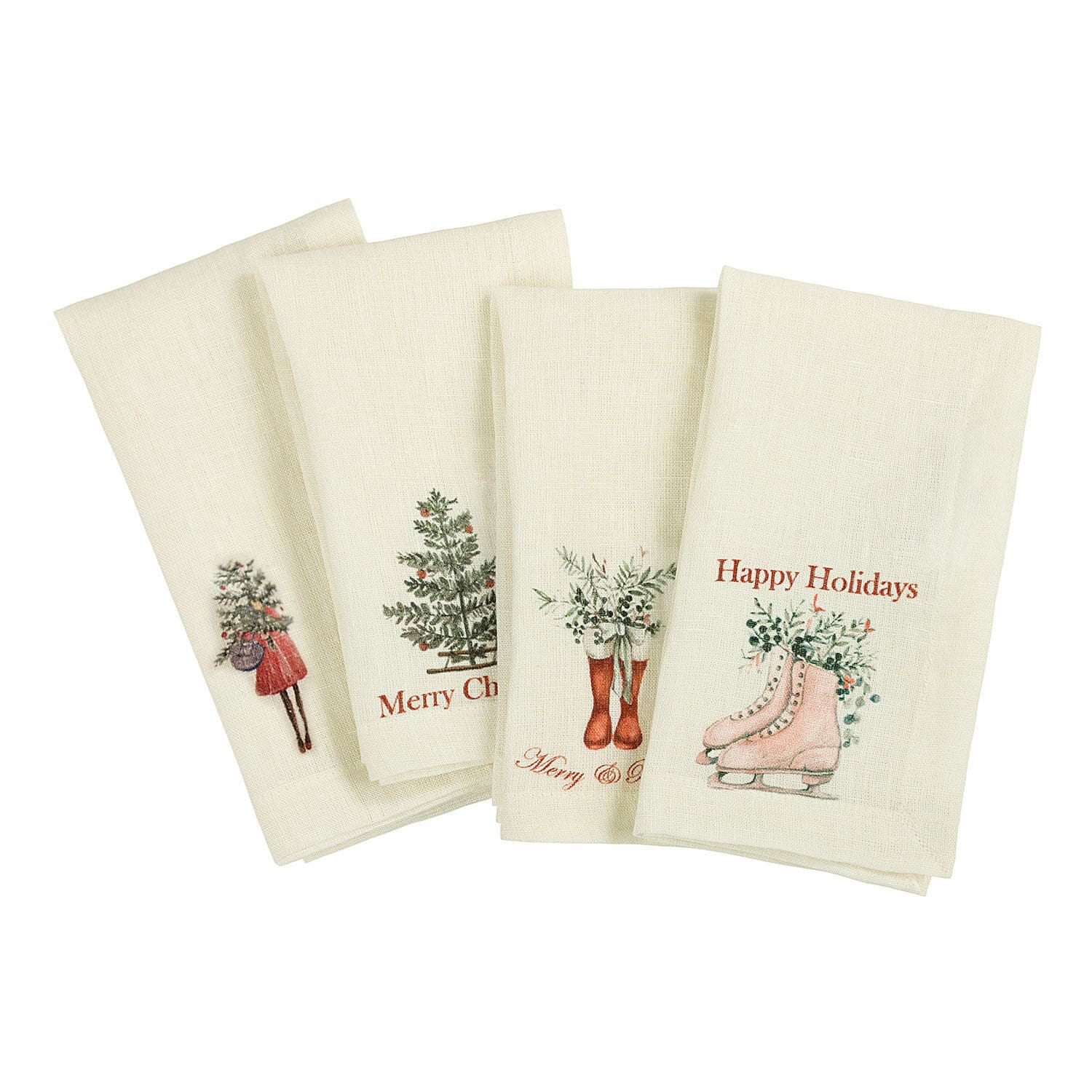 Set di 4 tovaglioli Merry & Bright
