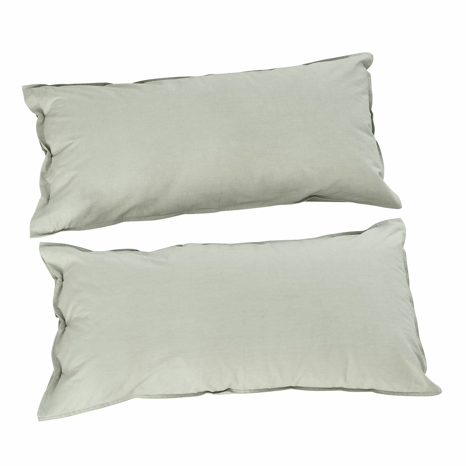 Coppia di copricuscini Calithen Coppia di cuscini rettangolari grigio chiaro in cotone per decorazione e comfort casa