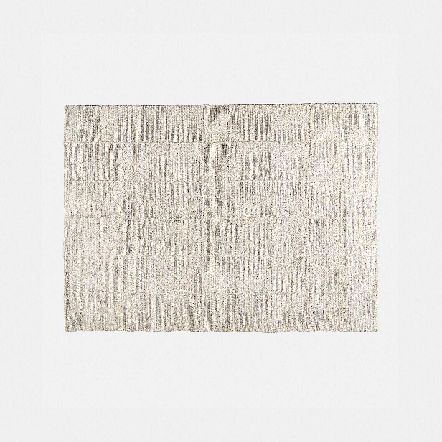 Tappeto per interni ed esterni Gravière Tappeto beige in materiale naturale con motivo a quadri delicato, perfetto per il soggiorno