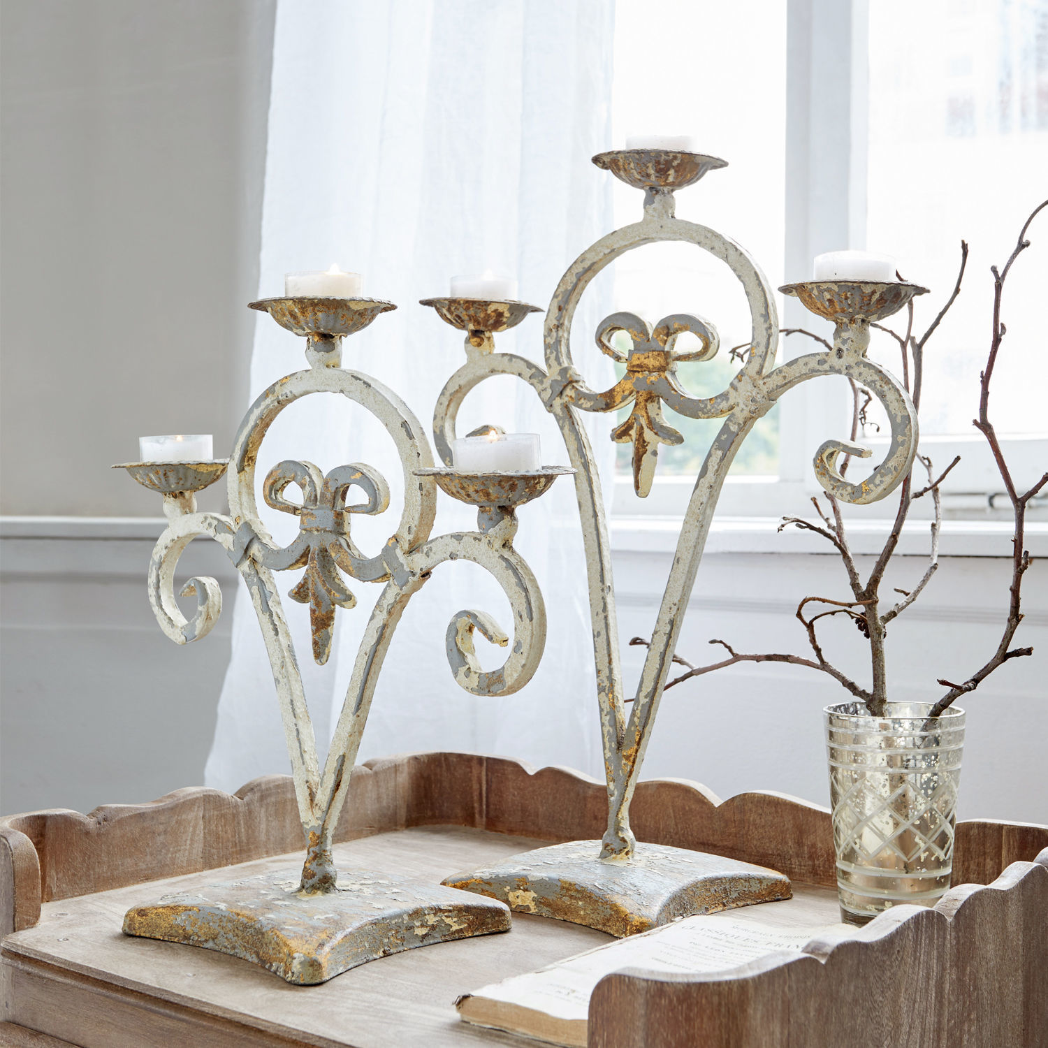 Coppia di candelabri Guilvinec