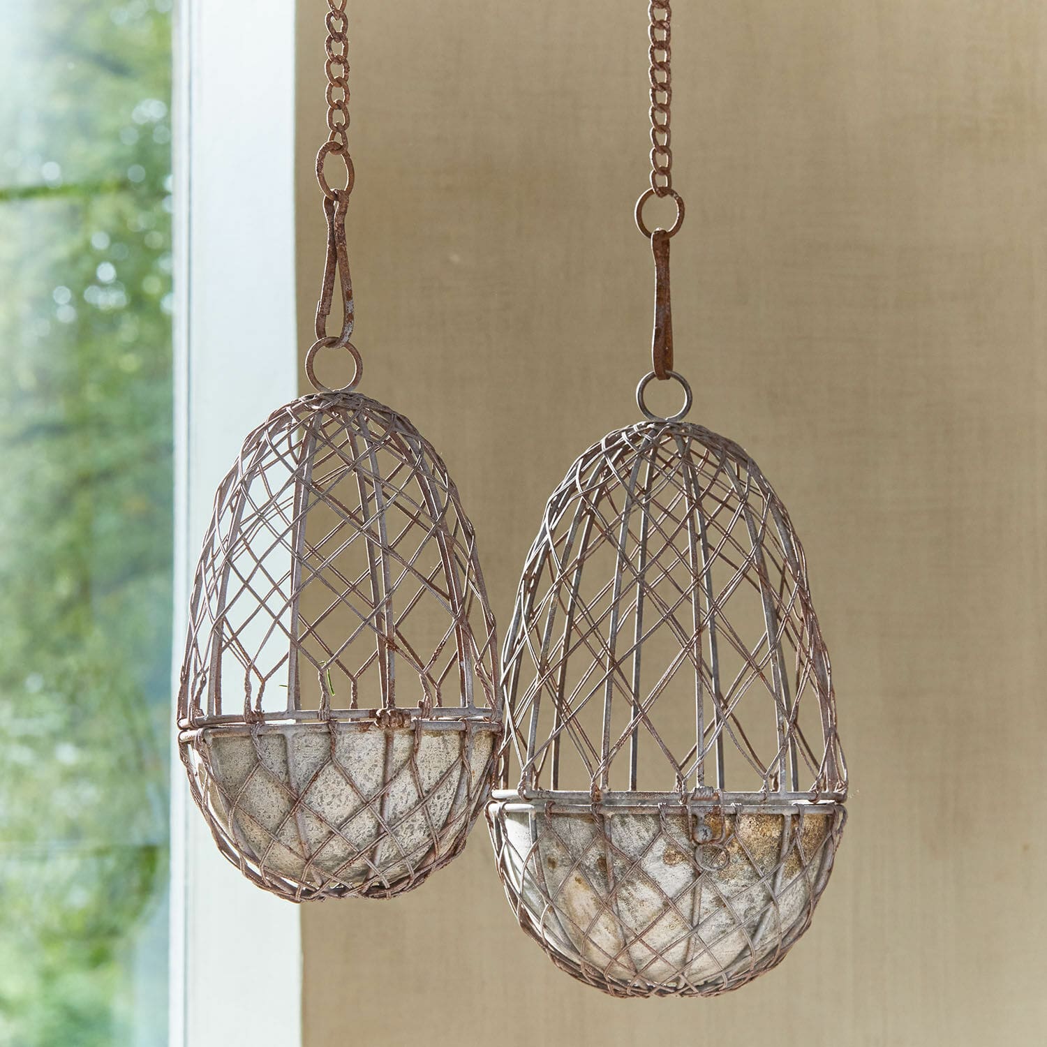 Coppia di gabbie decorative per uccellini Eralin