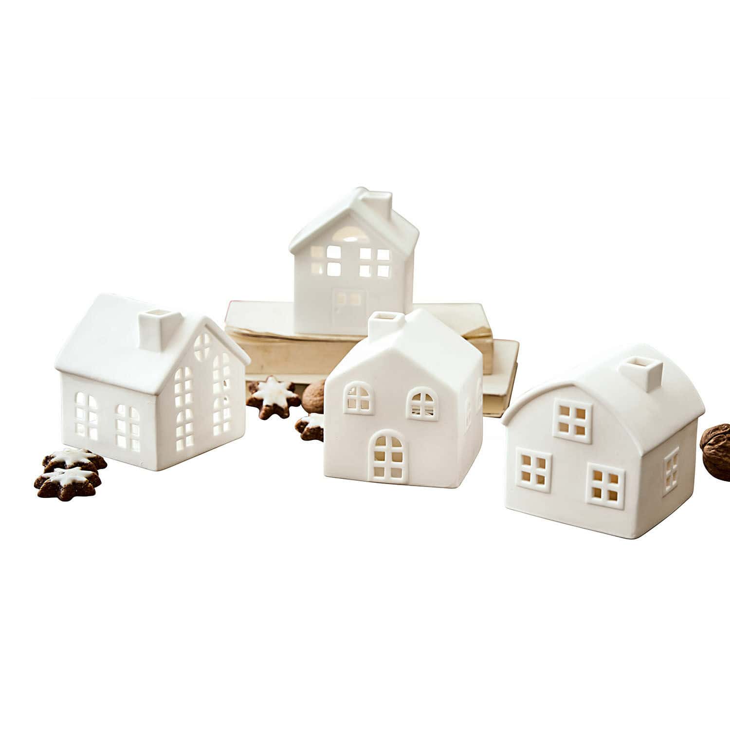 Set di 4 portalumini Country