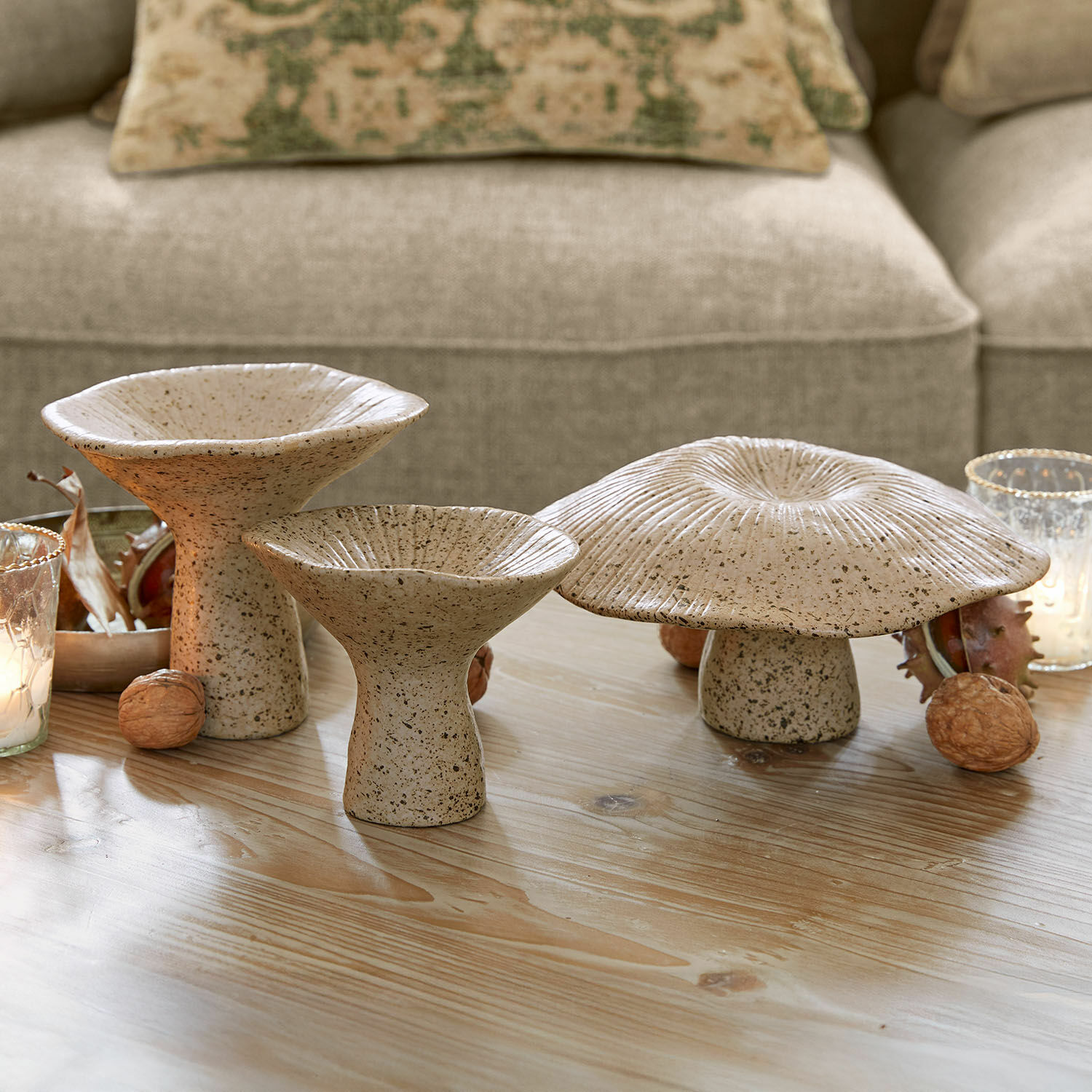 Set di 3 funghi decorativi Safoura