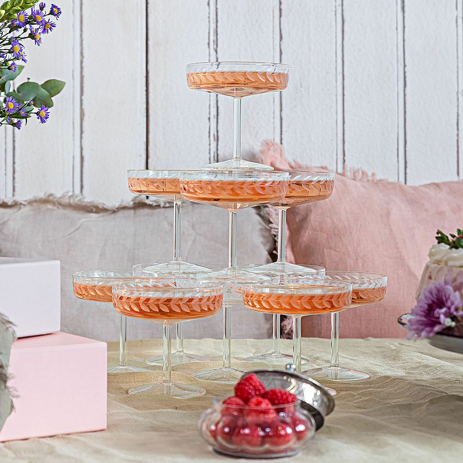 Set di 6 coppe per champagne Macomb