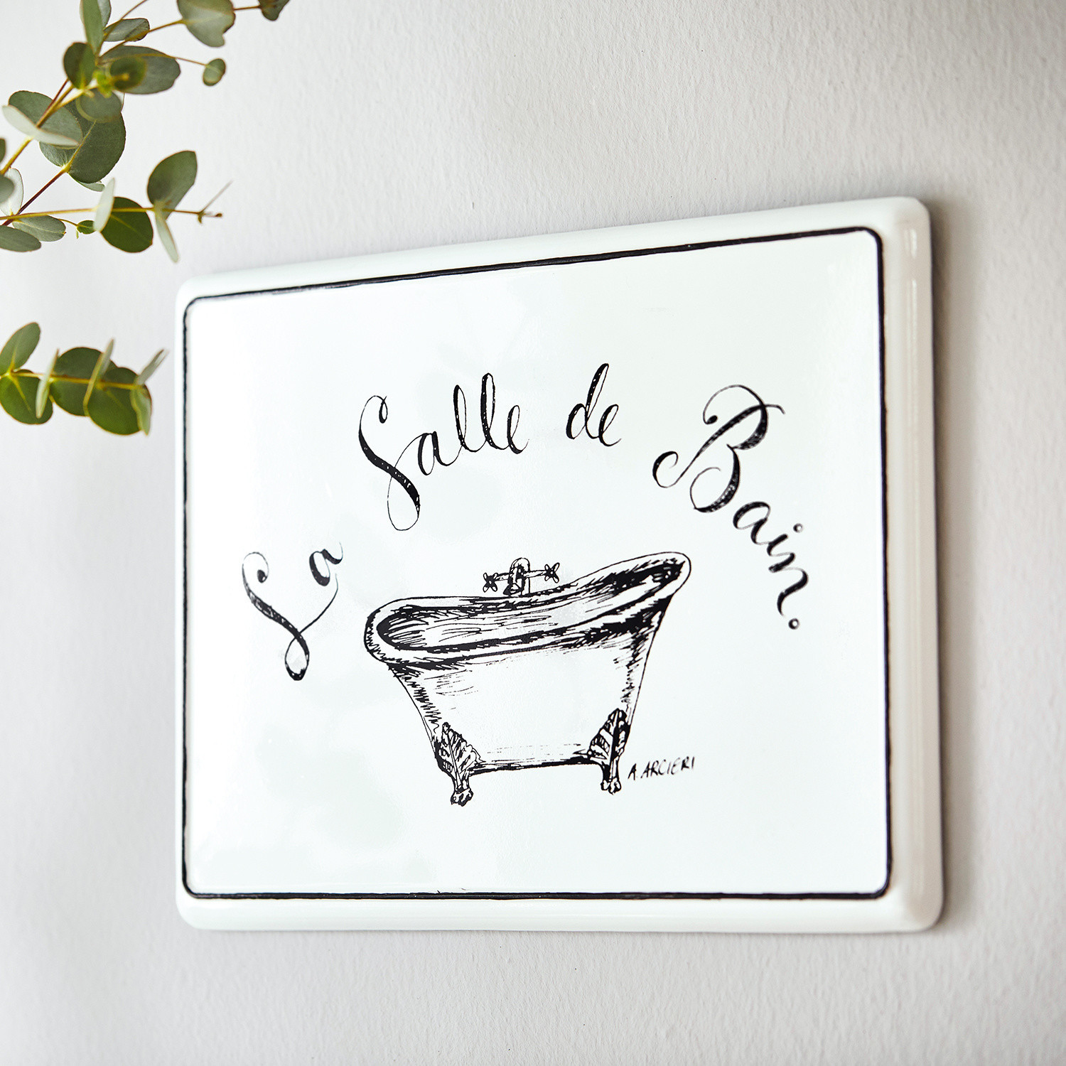 Targa decorativa La salle de bain