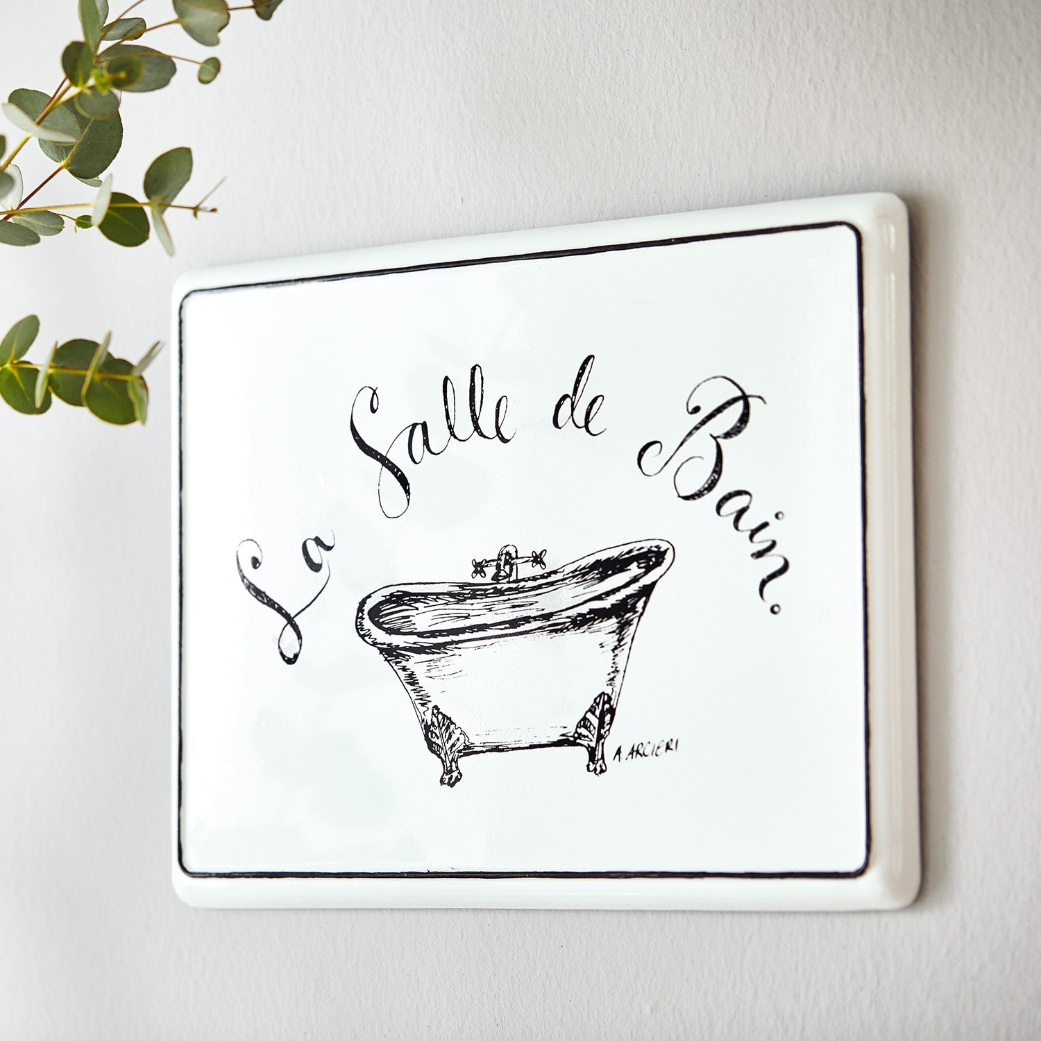 Targa decorativa La salle de bain