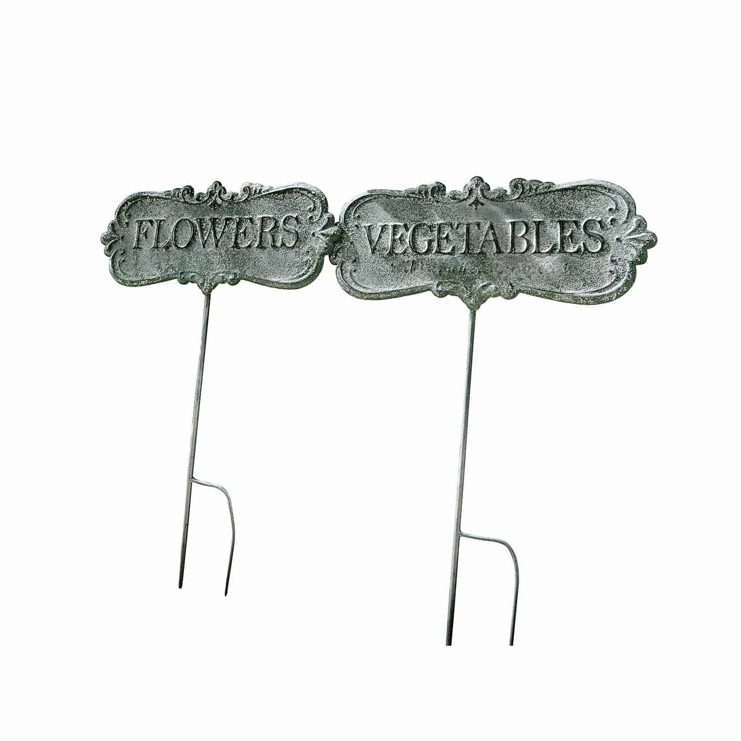 Coppia di decorazioni da giardino con asta Flowers & Vegetables