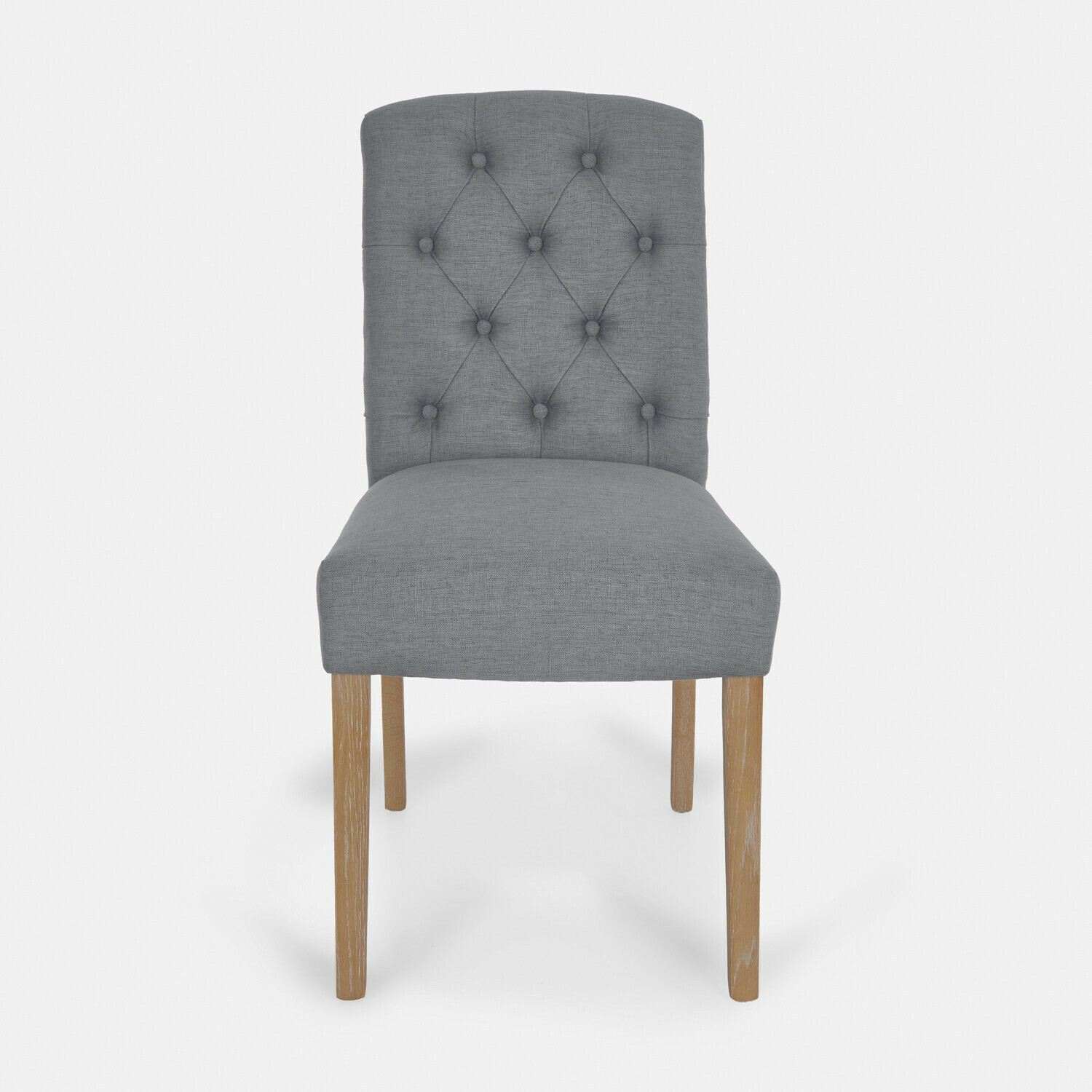 antracite Sedia Fulden in tessuto grigio antracite con gambe in legno, elegante per sala da pranzo