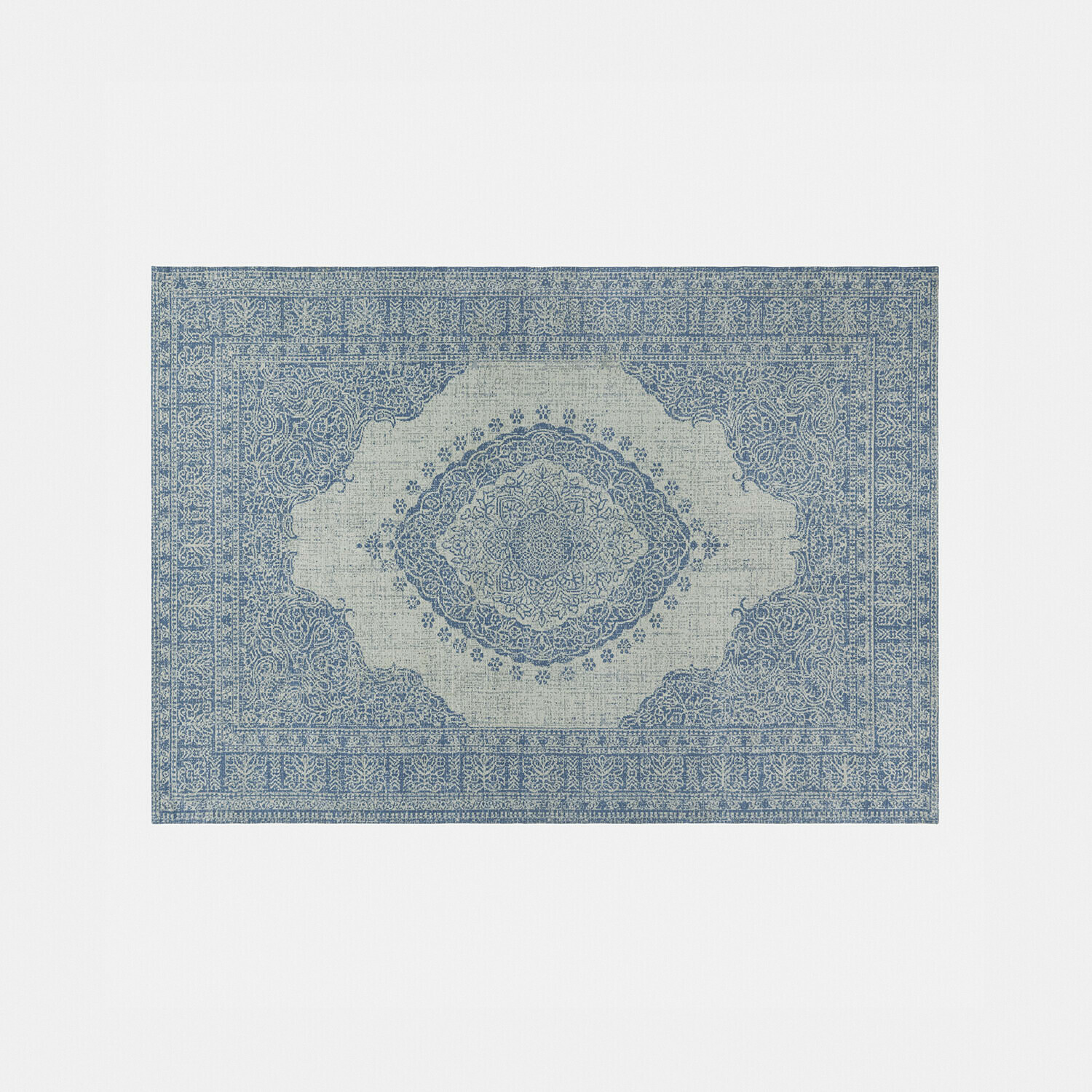 Tappeto Valecrest Tappeto con motivo orientale blu e grigio, decorativo e elegante per il soggiorno