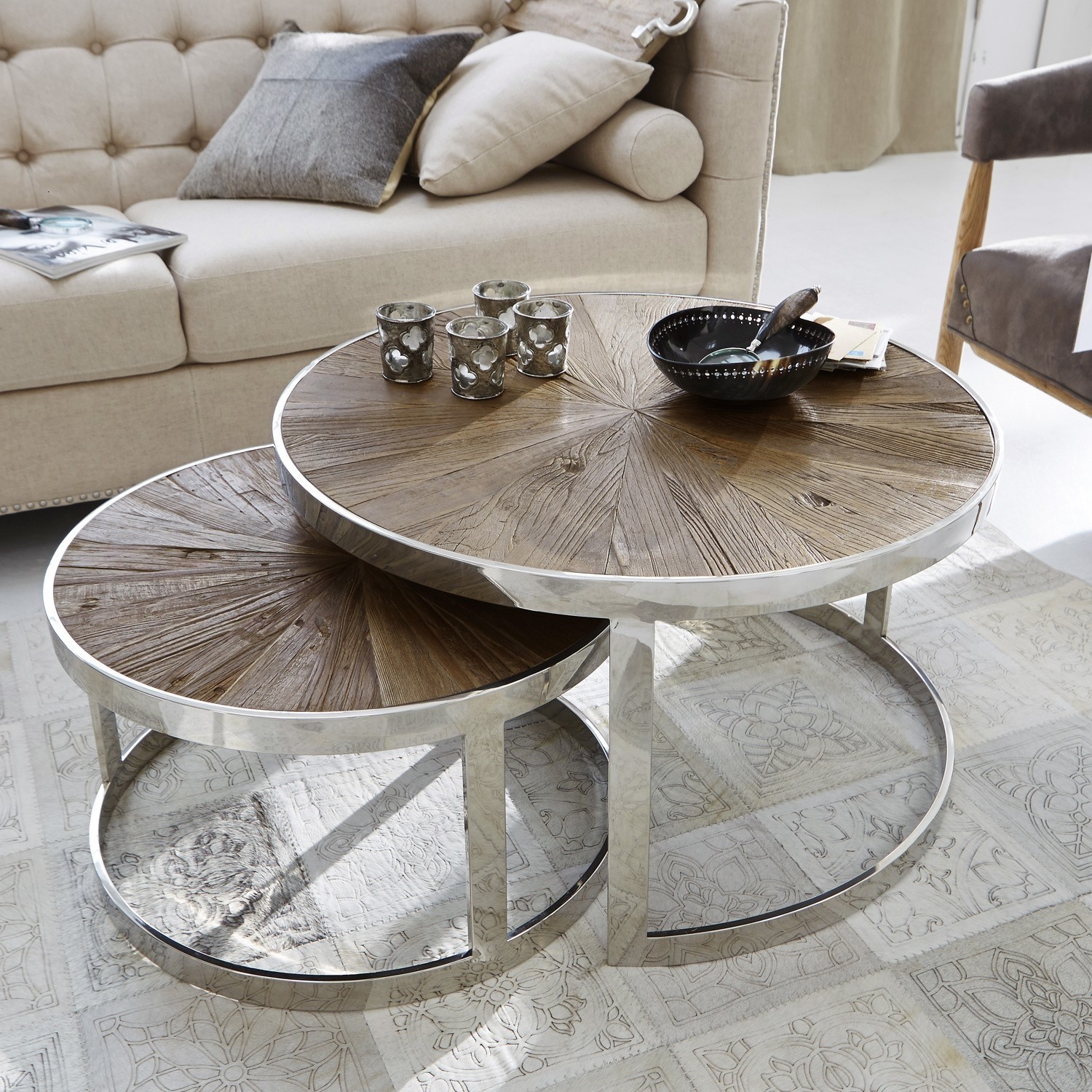 Coppia di tavolini da salotto Houghton