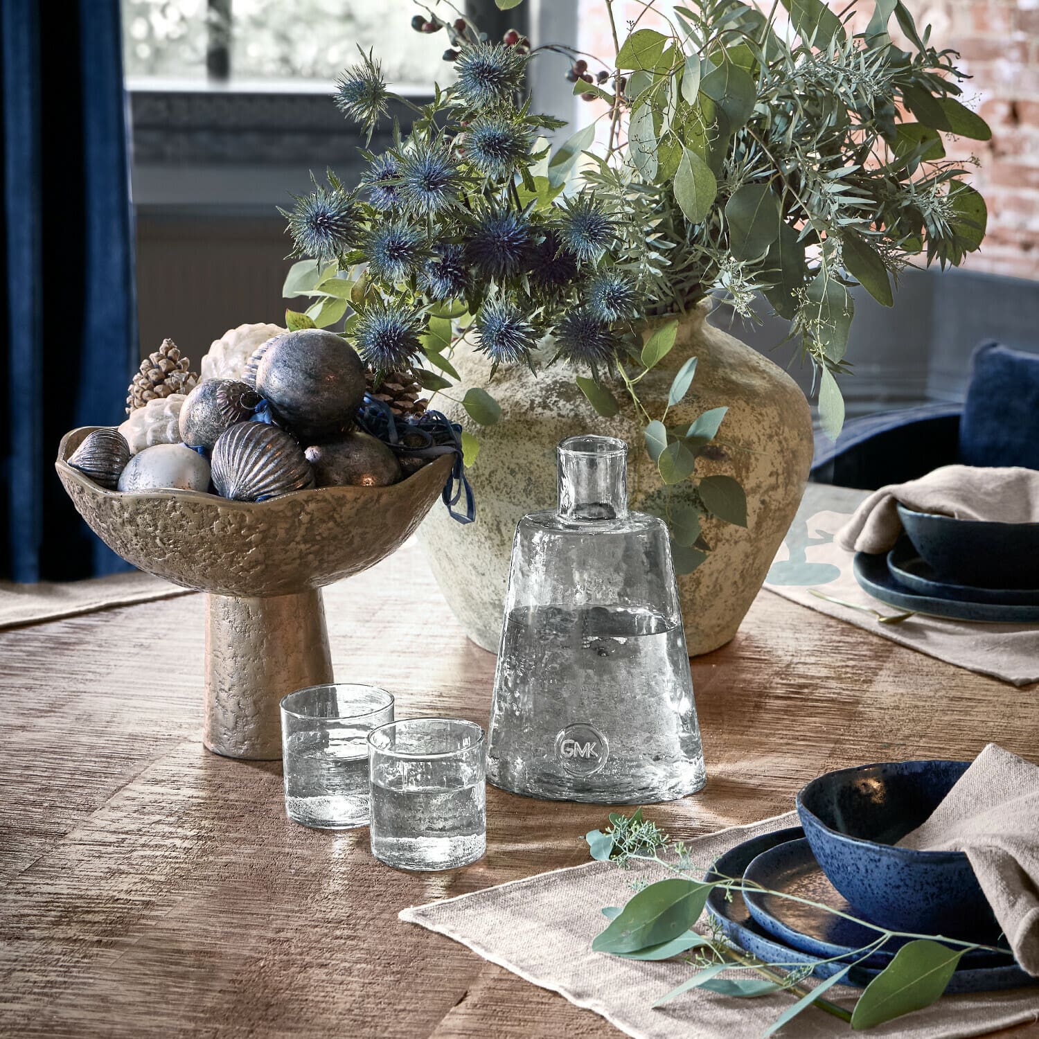 Set di 3 bicchieri con caraffa Elanisa