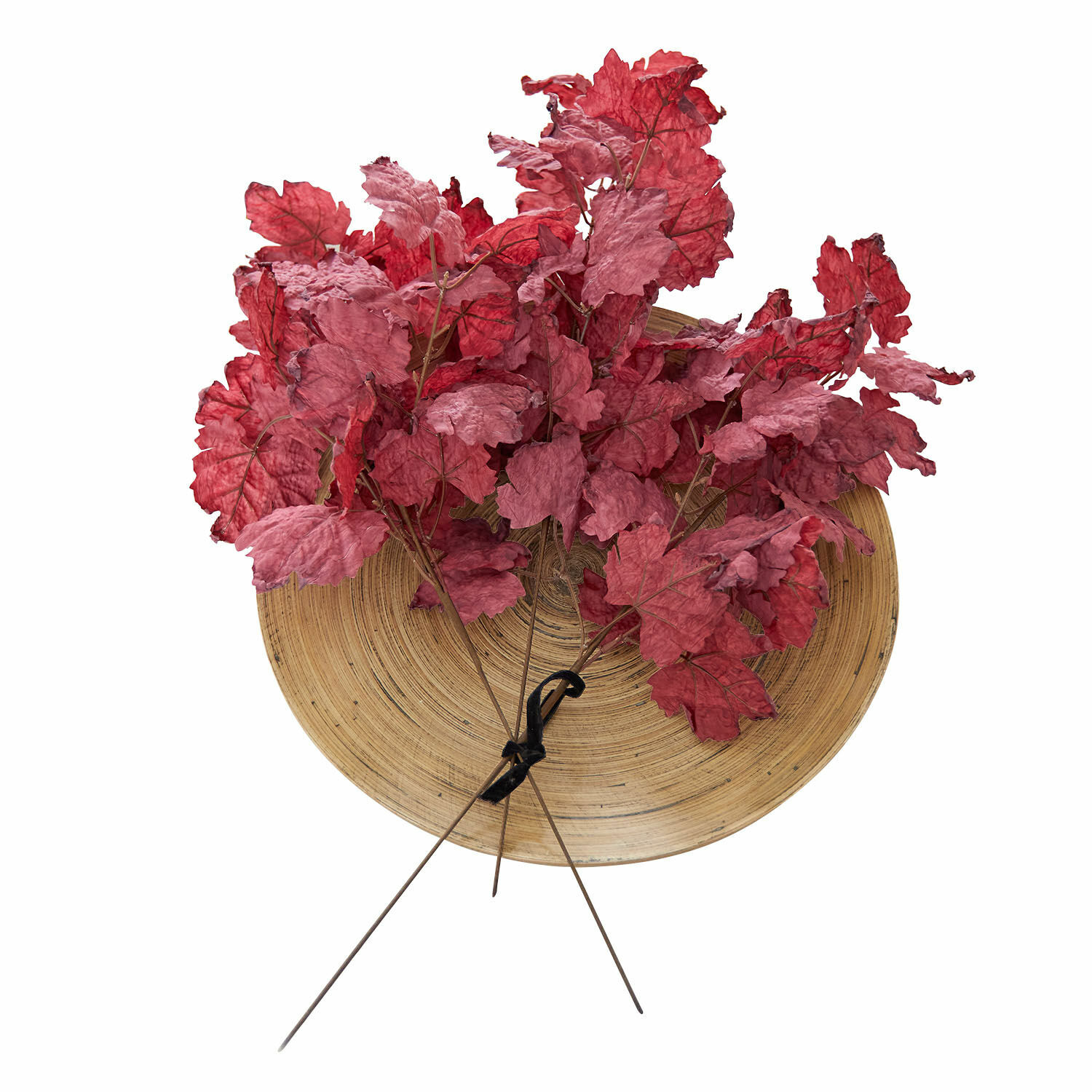 Set di 3 rami decorativi Camirissa Mazetto di foglie rosse artificiali decorative con steli lunghi per interni