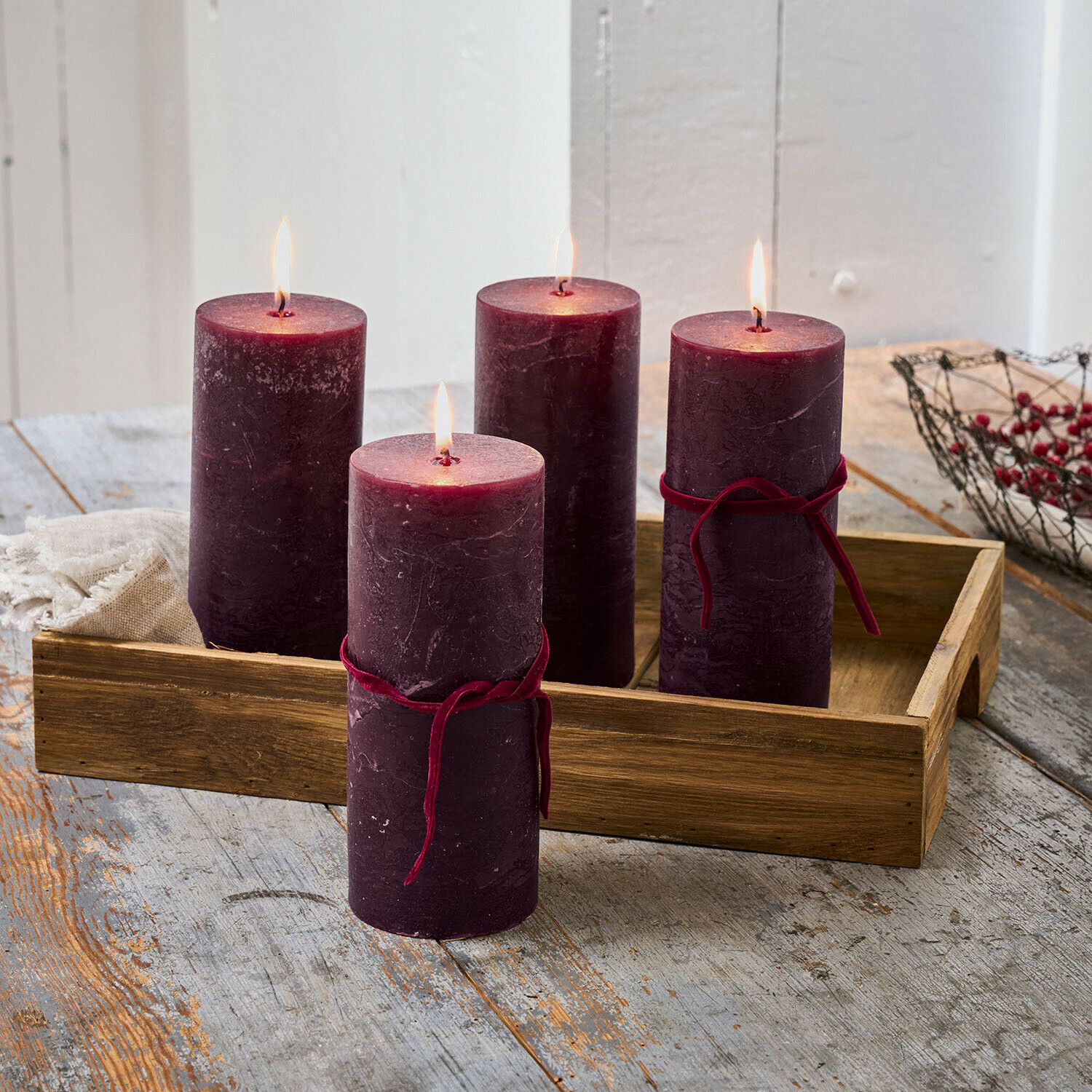 Set di 4 candele Homel