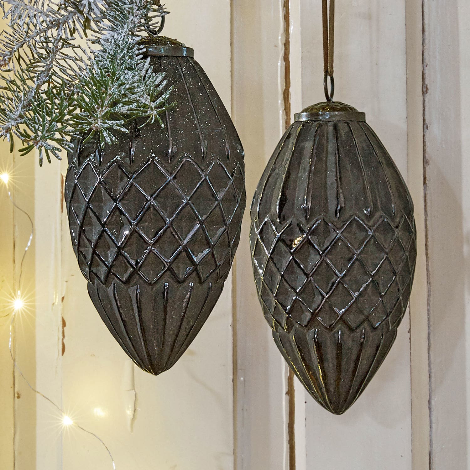 Coppia di decorazioni natalizie Tusson