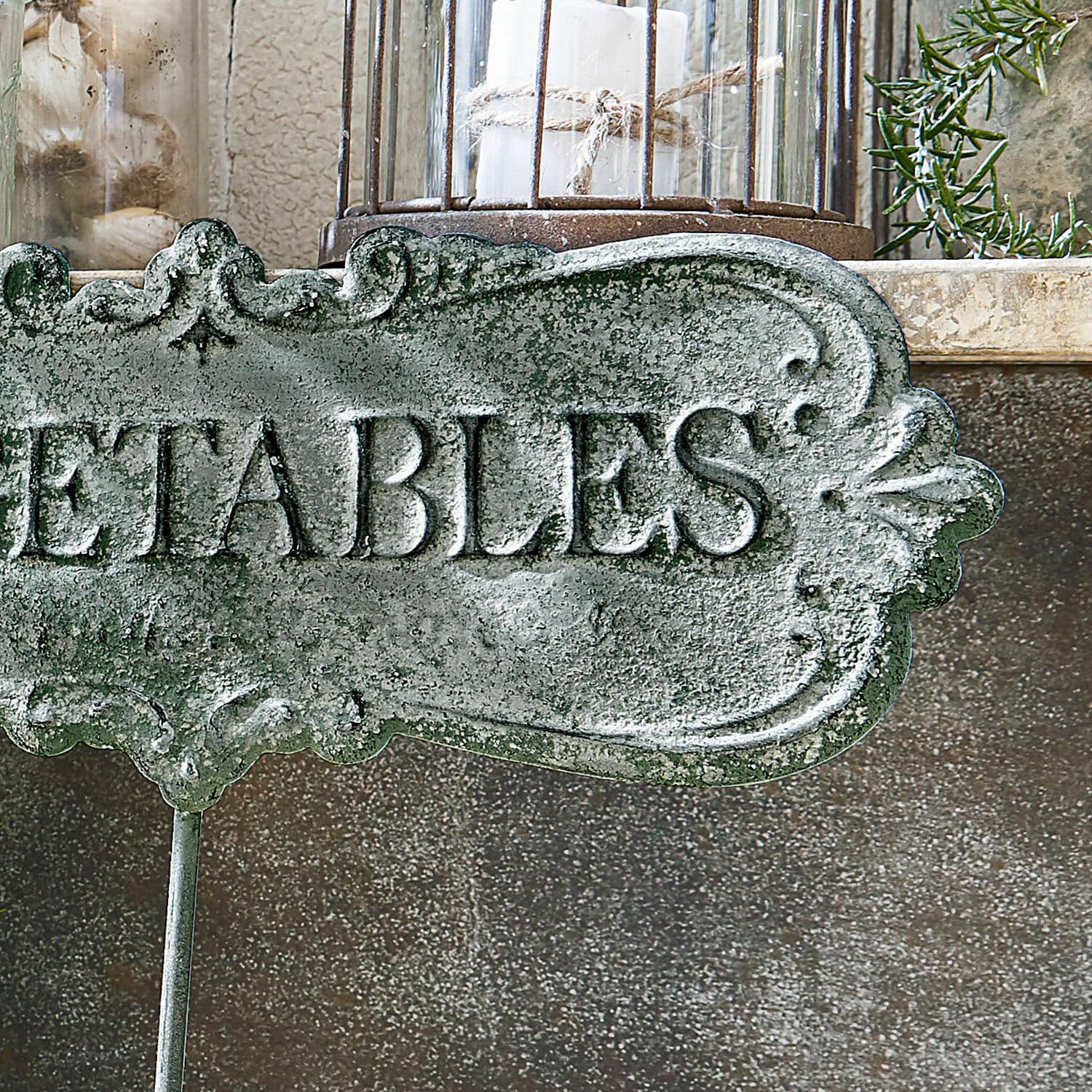 Coppia di decorazioni da giardino con asta Flowers & Vegetables