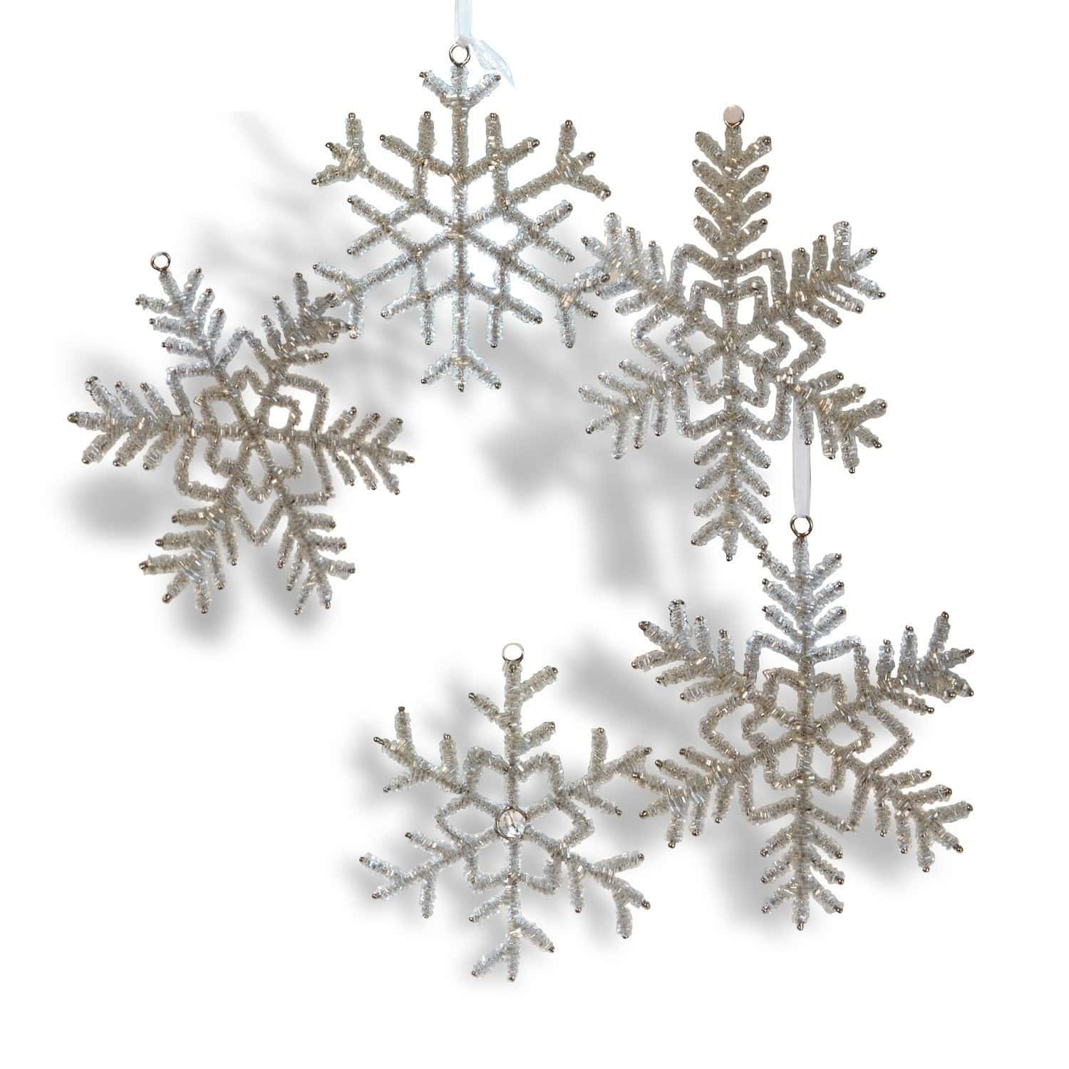 Set di 5 decorazioni natalizie Snowflake