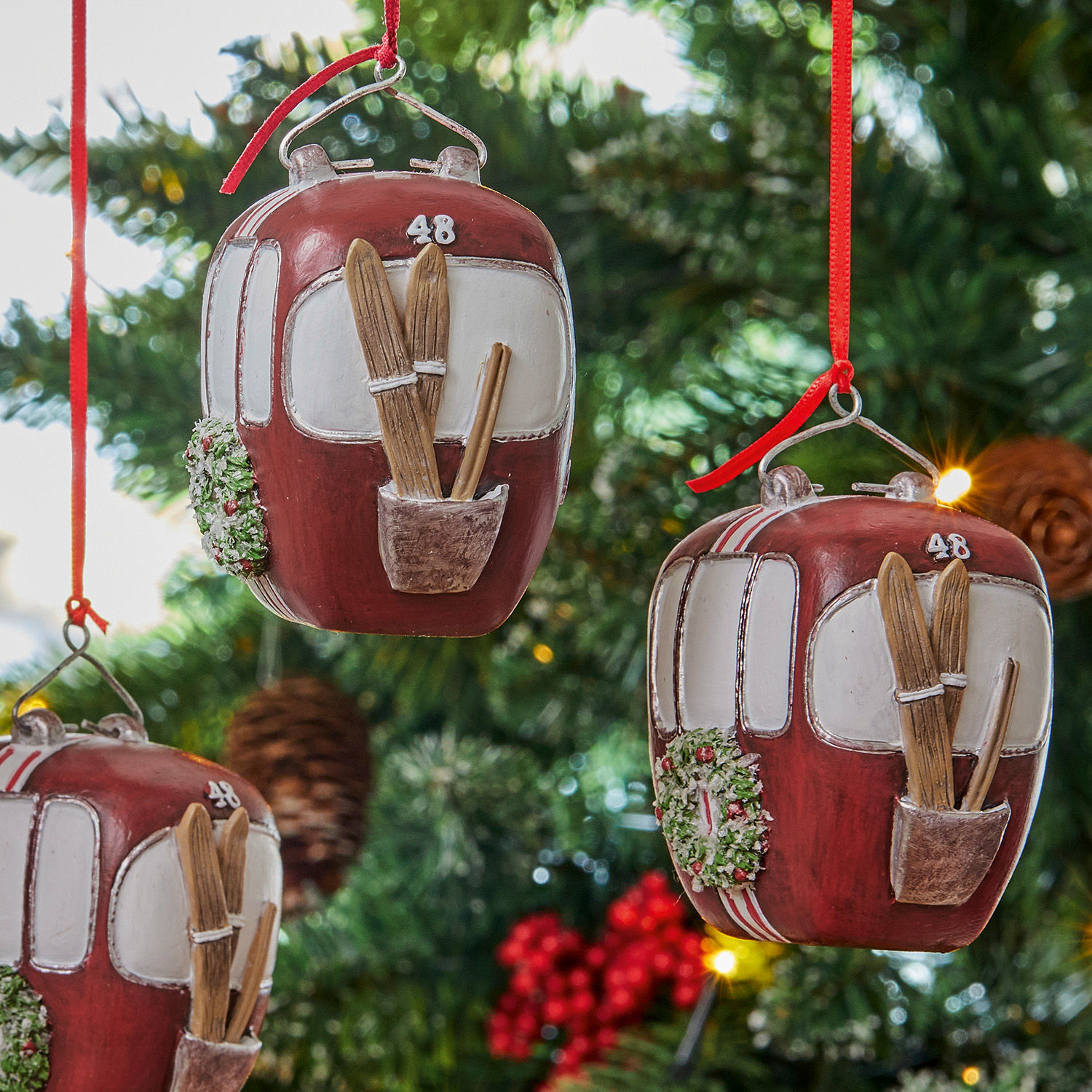 Set di 4 decorazioni da appendere Barnes