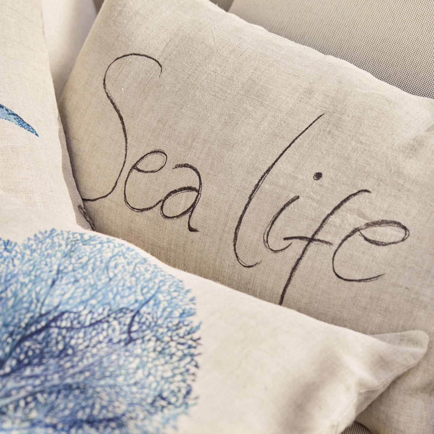 Set di 3 copricuscini Sea life