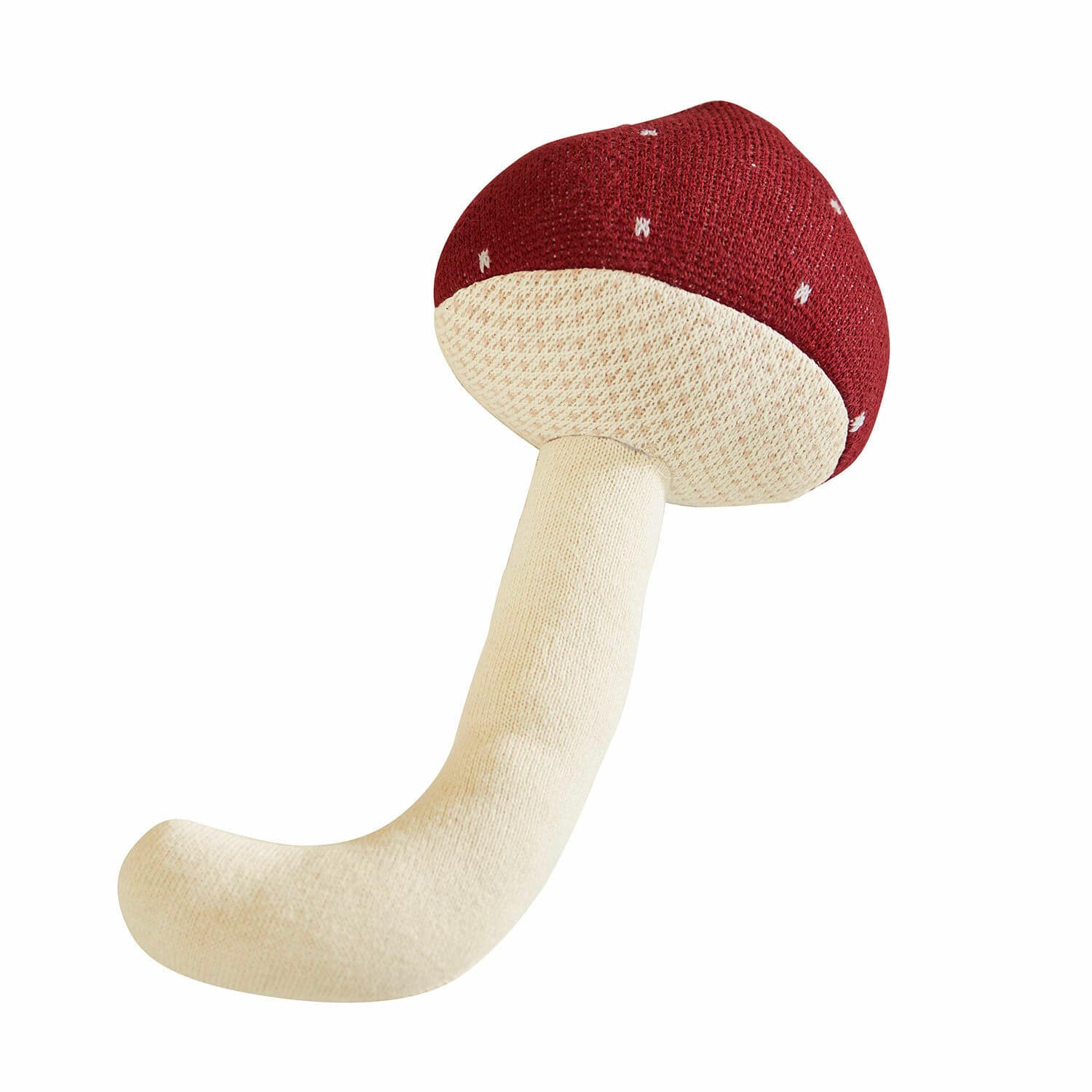 Animale di stoffa Norilie Giocattolo di peluche a forma di fungo rosso e crema, morbido e decorativo per bambini