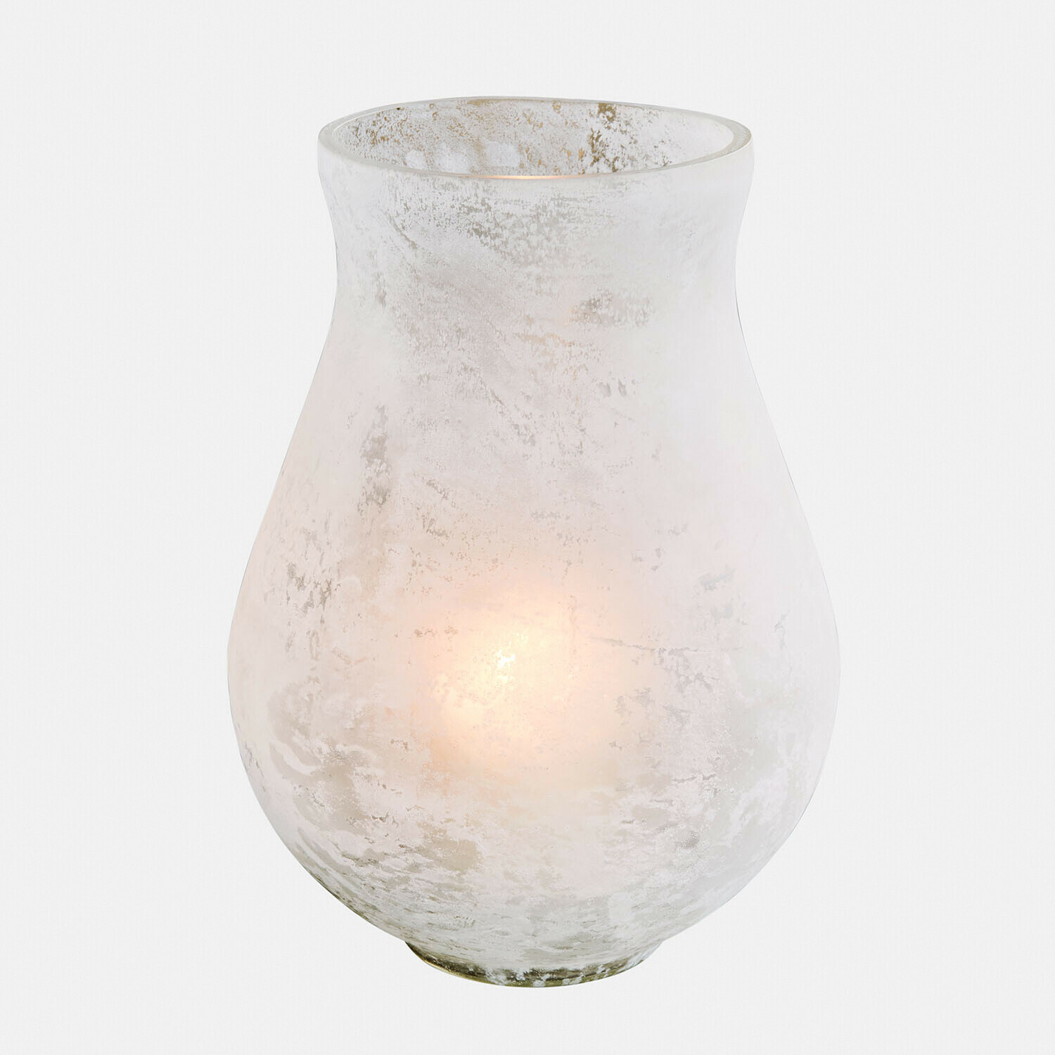 Portalumino Nareli Lanterna in vetro satinato con luce soffusa, decorazione elegante per interni ed esterni