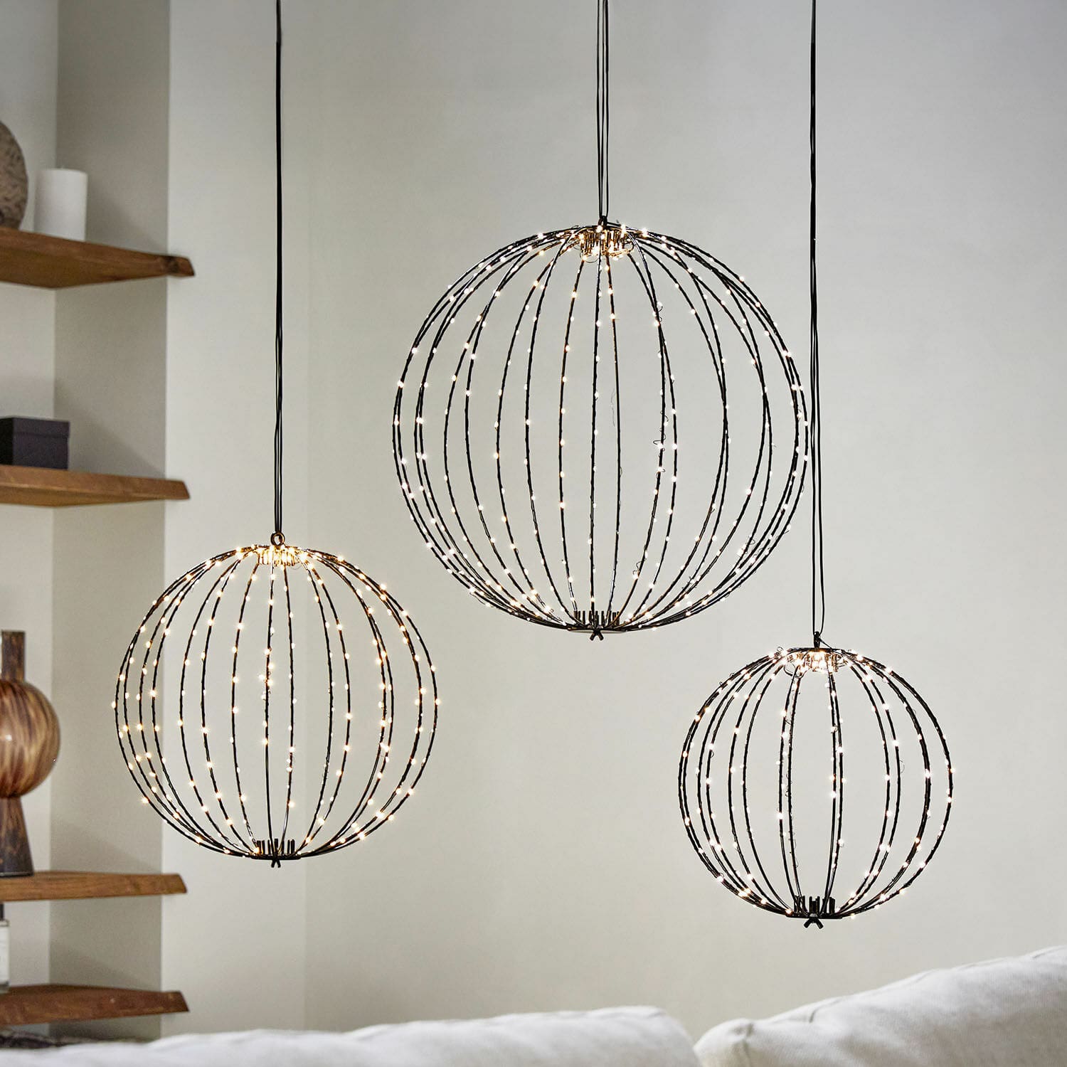 Set di 3 sfere a LED Brilliante