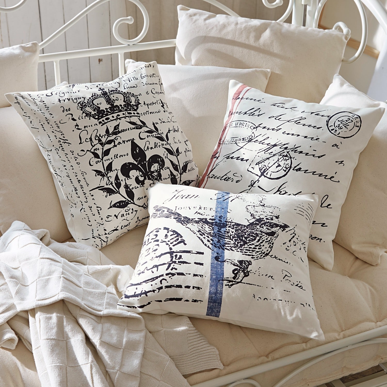 Set di 3 copricuscini Lenette