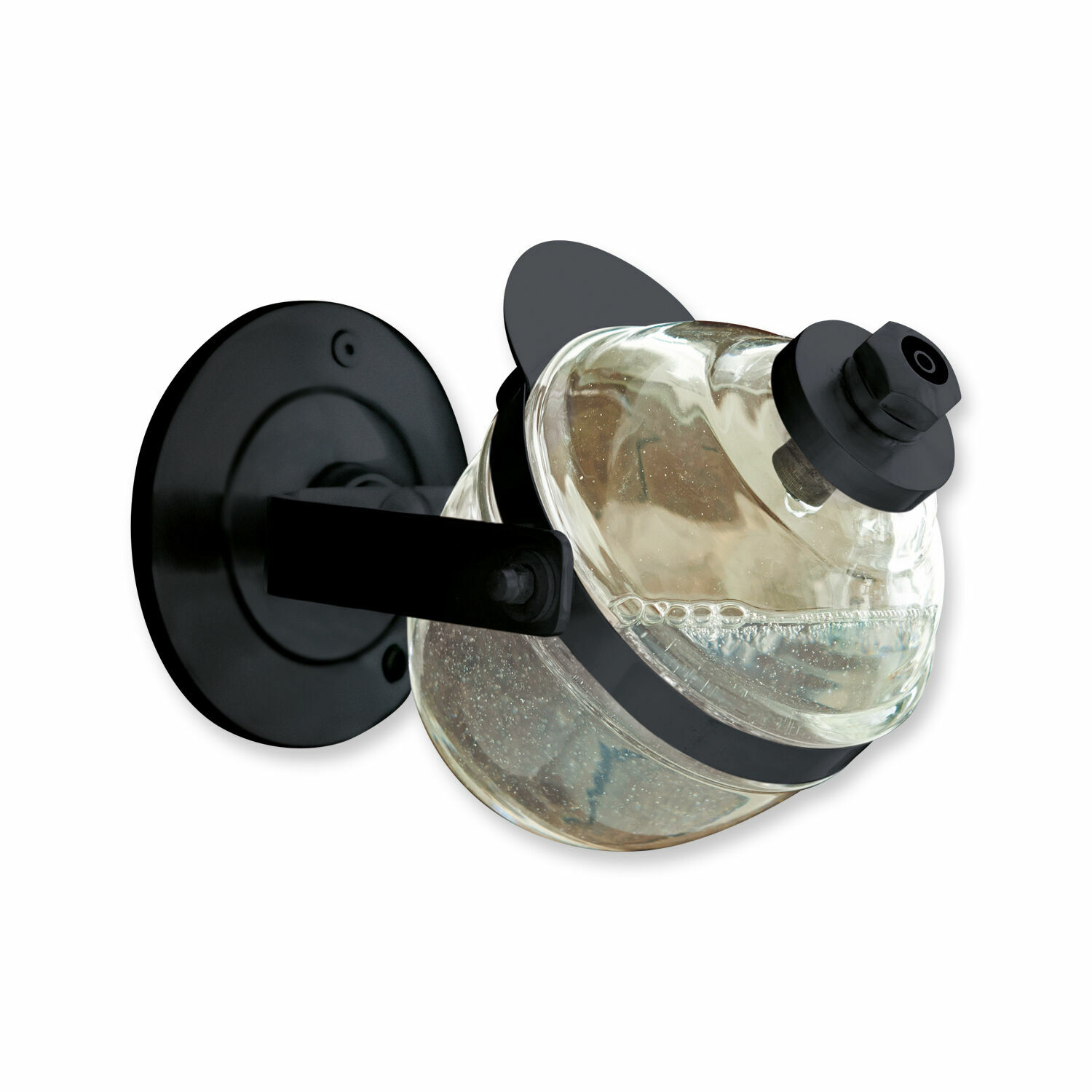 nero antico/trasparente Dispenser per sapone Bailey in metallo nero antico e vetro trasparente, accessorio bagno pratico