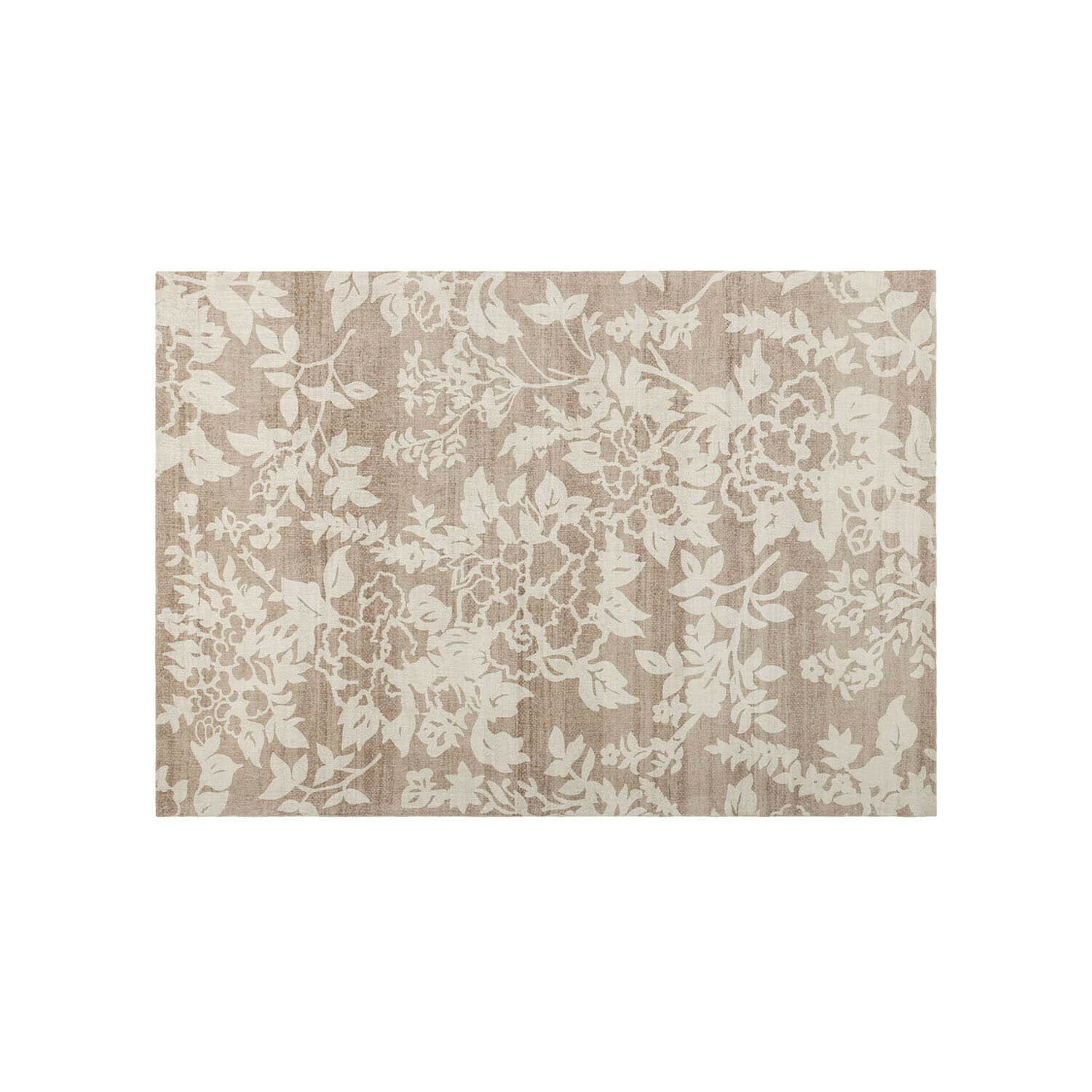 Tappeto Casamira Tappeto beige con motivo floreale chiaro, materiale morbido e decorativo per soggiorno