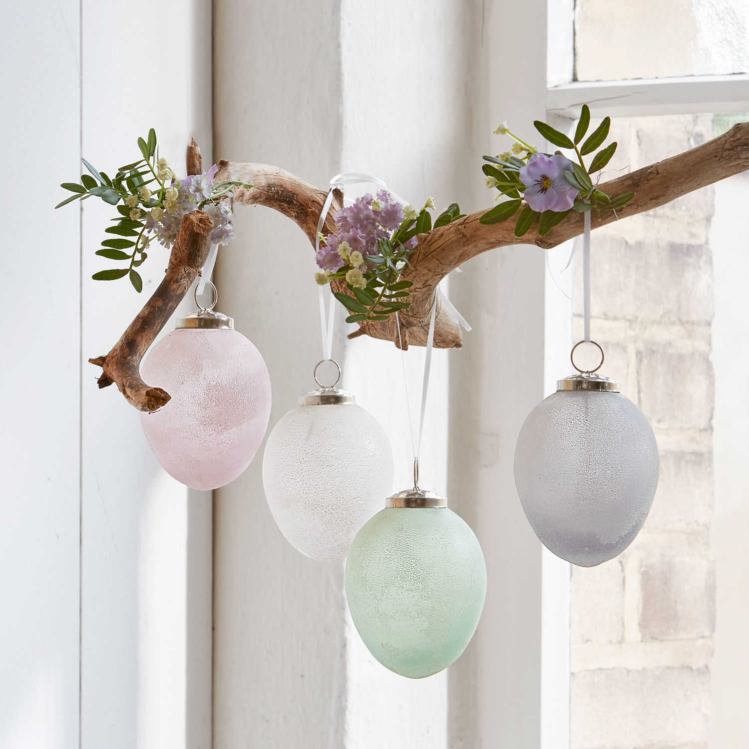 Set di 4 uova di Pasqua Marble
