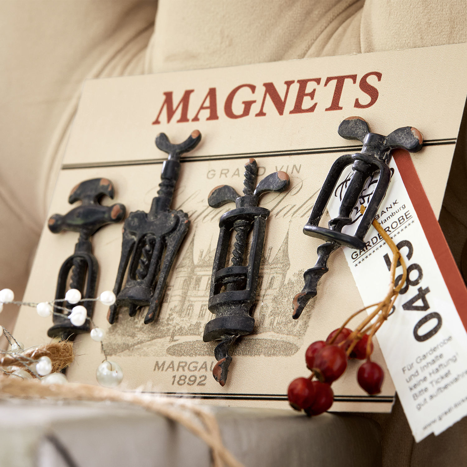 Set di 4 calamite Corkscrew