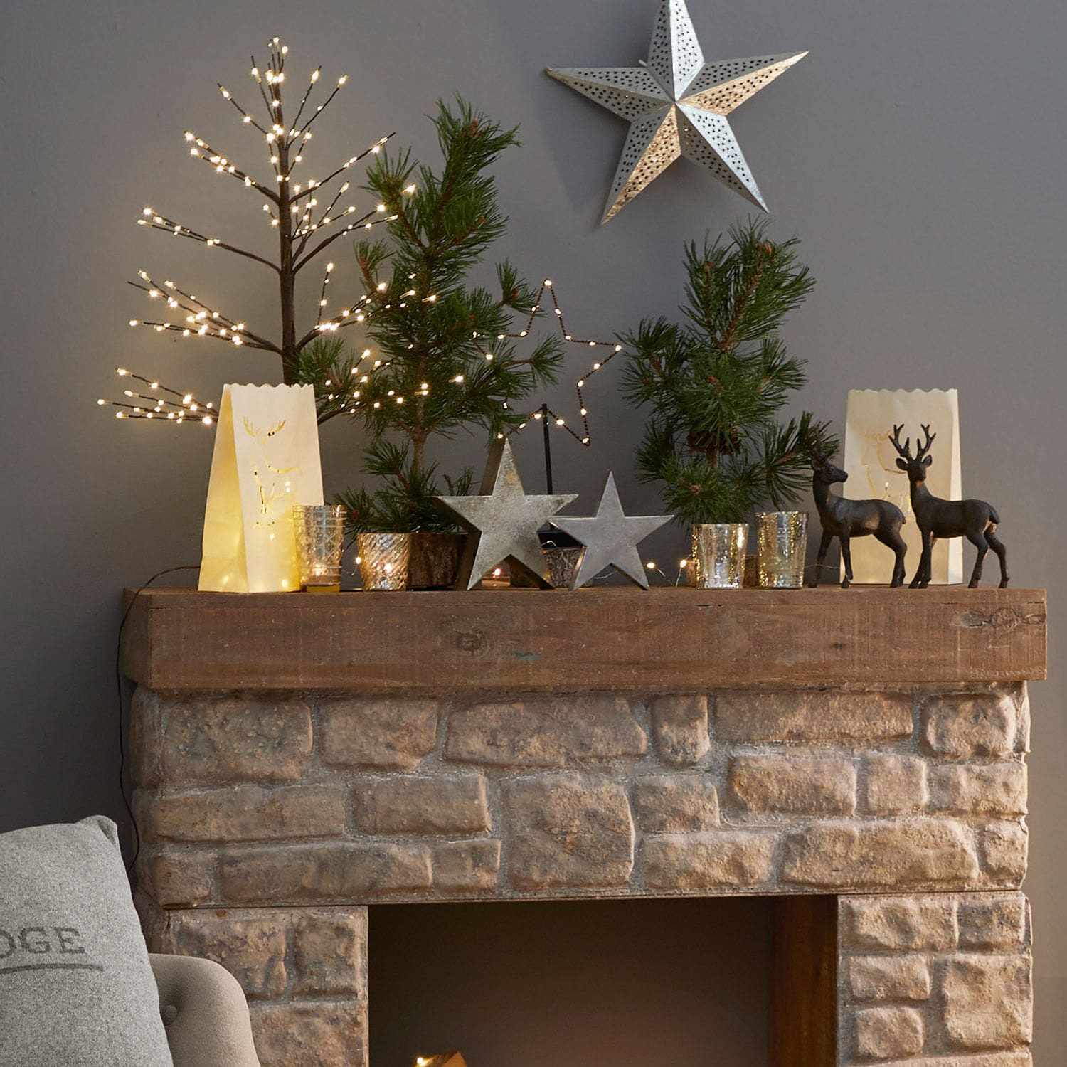Coppia di stelle decorative Big Star